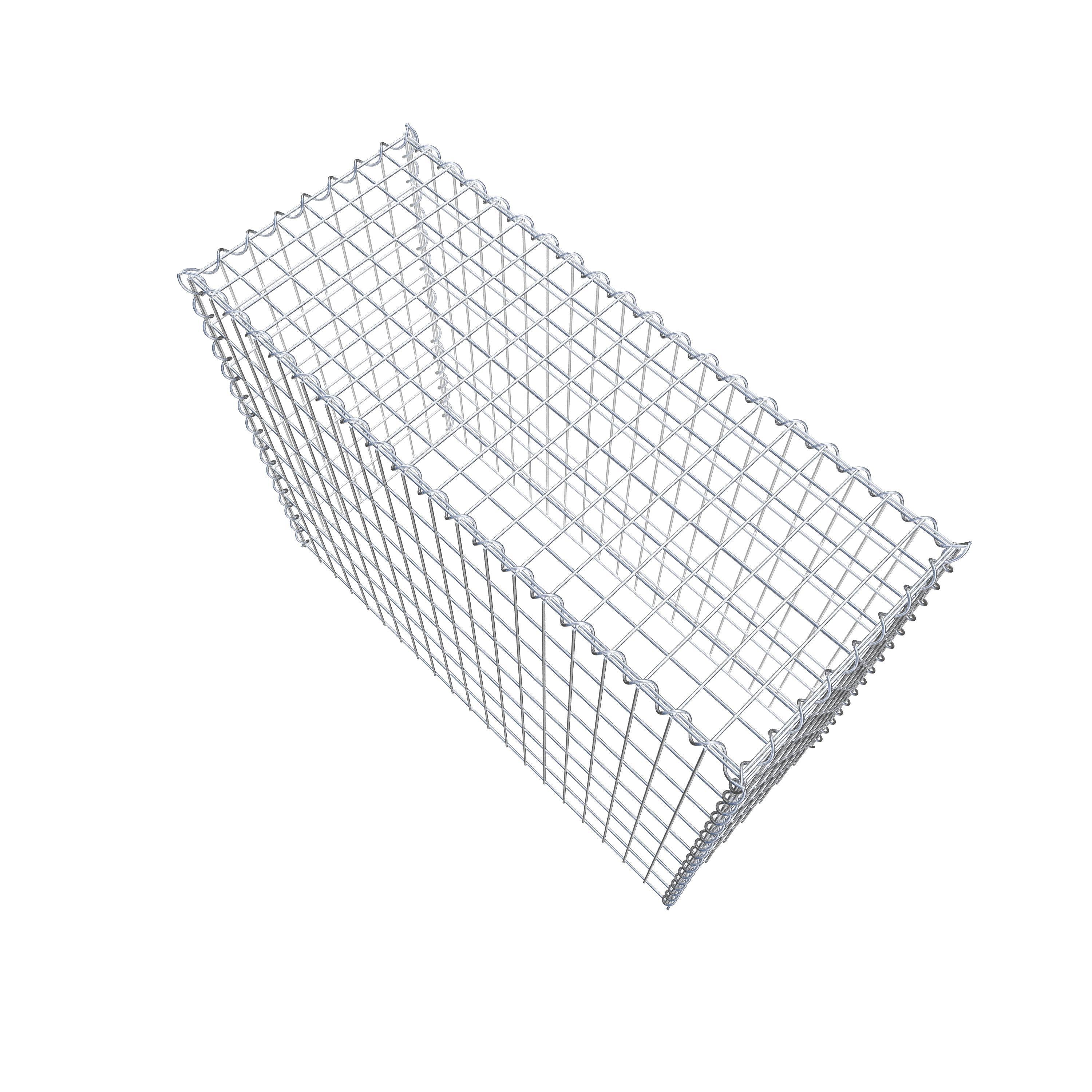 Opvokset gabion type 3 100 cm x 80 cm x 40 cm (L x H x D), maskestørrelse 5 cm x 10 cm, spiral