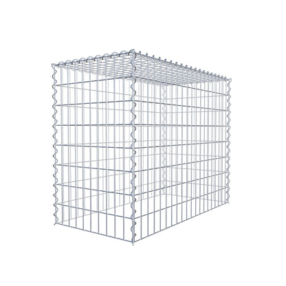 Opvokset gabion type 3 100 cm x 80 cm x 50 cm (L x H x D), maskestørrelse 5 cm x 10 cm, spiral