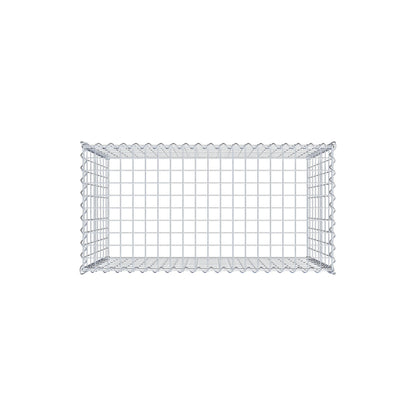 Opvokset gabion type 3 100 cm x 80 cm x 50 cm (L x H x D), maskestørrelse 5 cm x 10 cm, spiral