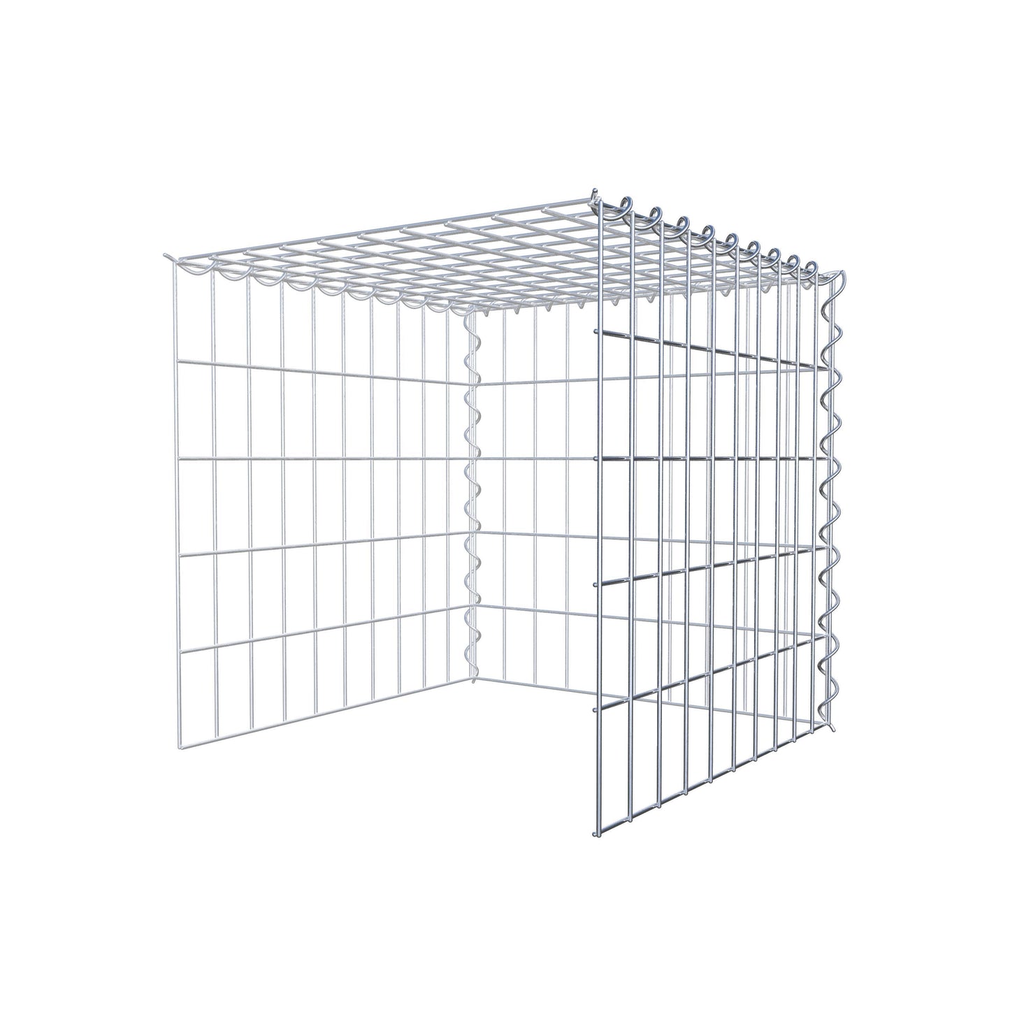 Gabião tipo 4 50 cm x 50 cm x 50 cm (C x A x P), malhagem 5 cm x 10 cm, espiral