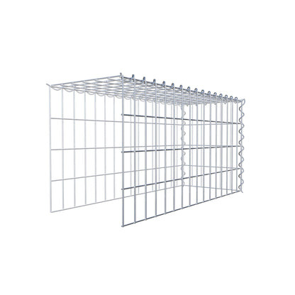 Monteret gabion type 4 80 cm x 40 cm x 30 cm (L x H x D), maskestørrelse 5 cm x 10 cm, spiral