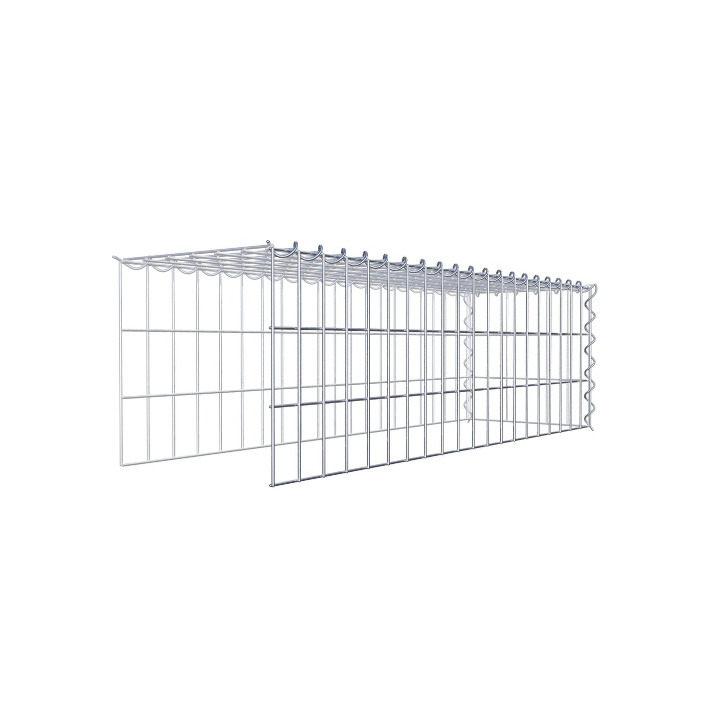 Add-on schanskorf type 4 100 cm x 30 cm x 30 cm (L x H x D), maaswijdte 5 cm x 10 cm, spiraalvormig