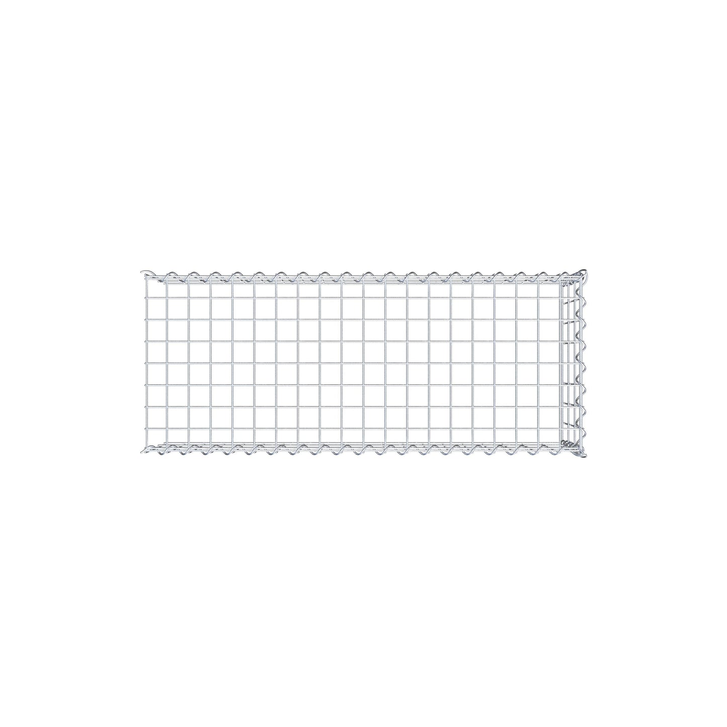 Opvokset gabion type 4 100 cm x 30 cm x 40 cm (L x H x D), maskestørrelse 5 cm x 10 cm, spiral