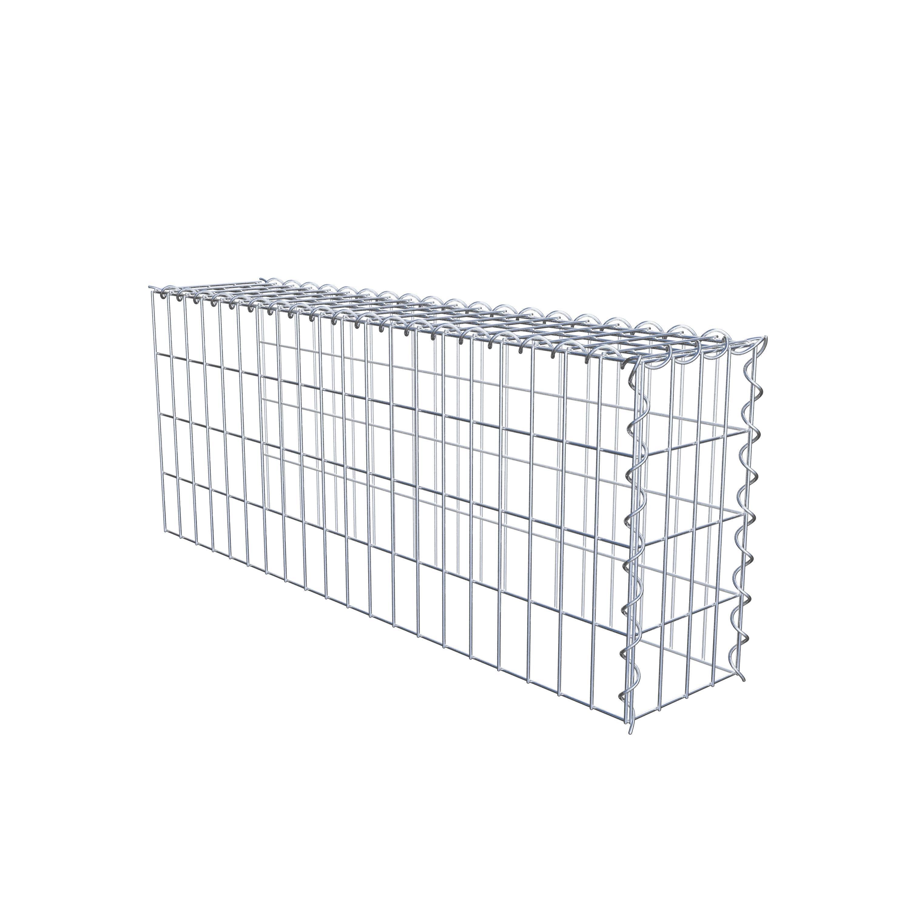 Add-on schanskorf type 4 100 cm x 40 cm x 20 cm (L x H x D), maaswijdte 5 cm x 10 cm, spiraalvormig