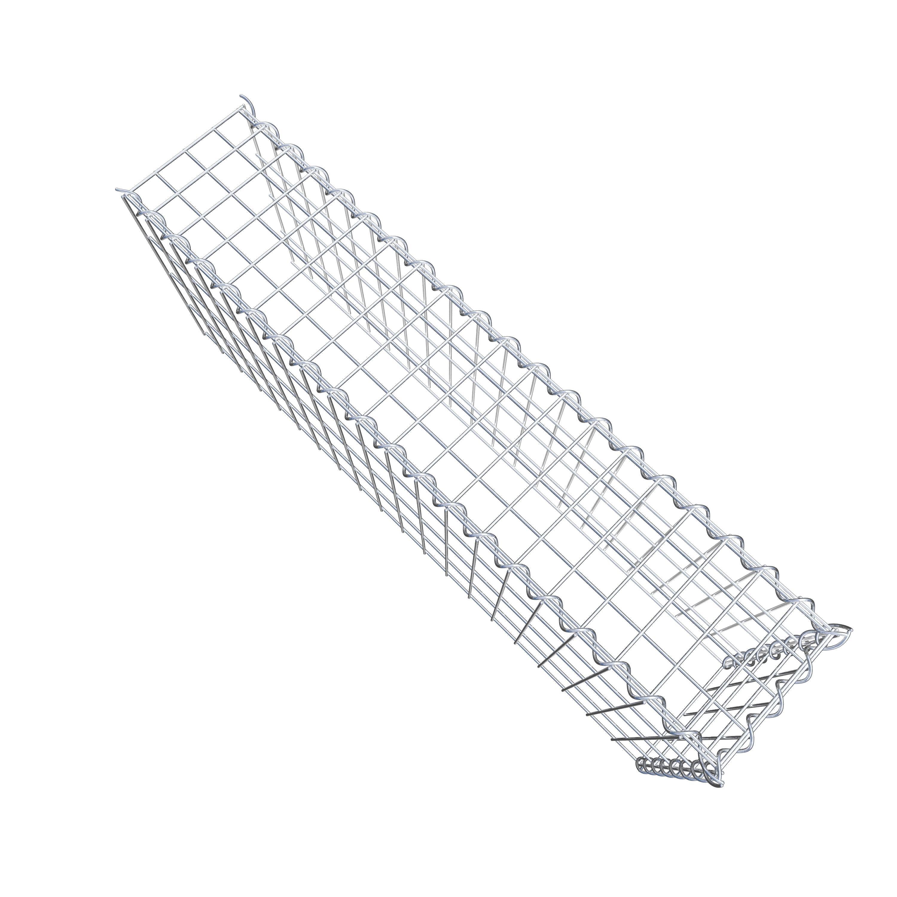 Add-on schanskorf type 4 100 cm x 40 cm x 20 cm (L x H x D), maaswijdte 5 cm x 10 cm, spiraalvormig