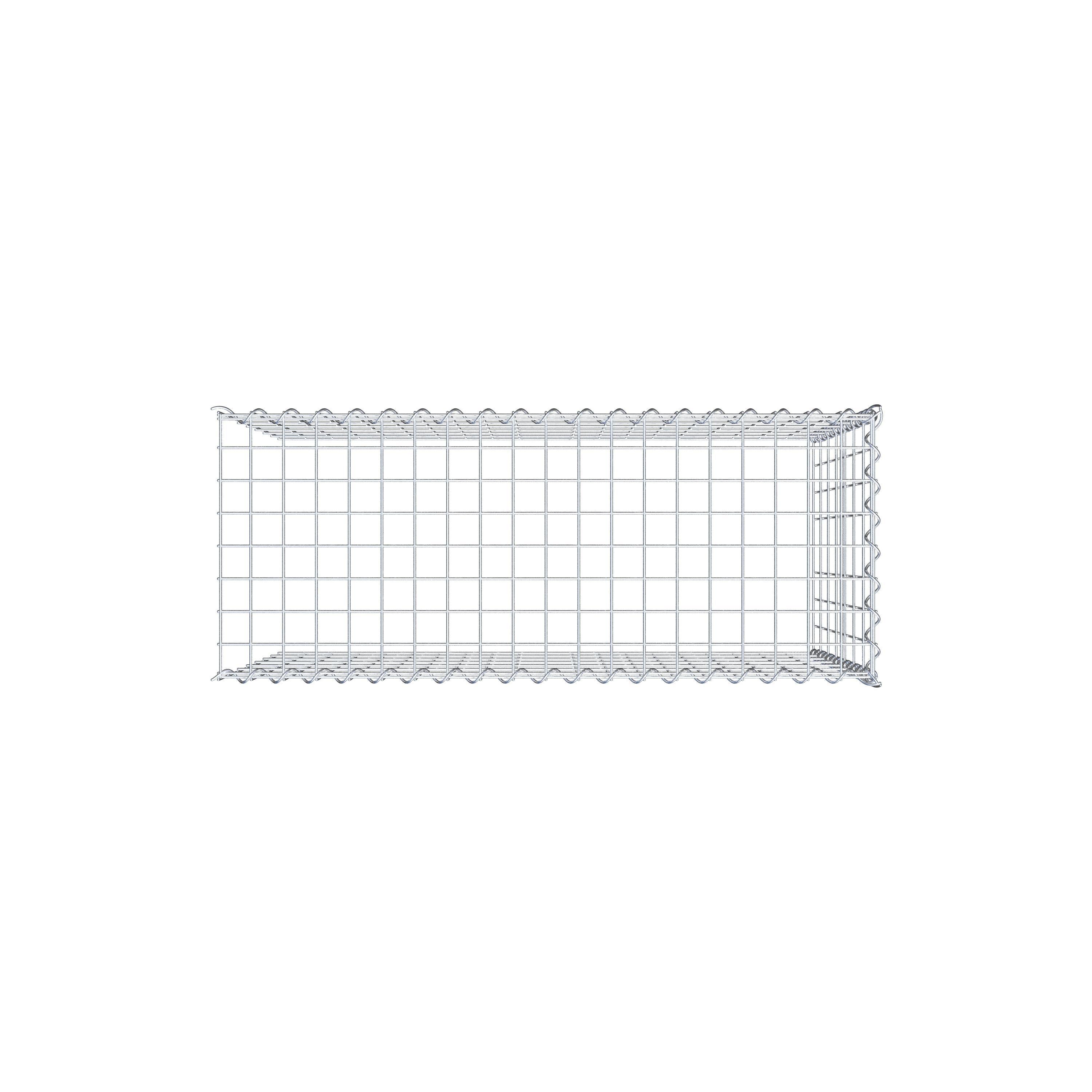 Gabion rapporté type 4 100 cm x 70 cm x 40 cm (L x H x P), mailles 5 cm x 10 cm, spirale