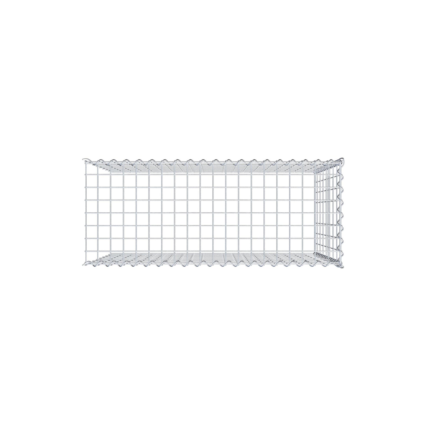 Add-on schanskorf type 4 100 cm x 80 cm x 40 cm (L x H x D), maaswijdte 5 cm x 10 cm, spiraalvormig