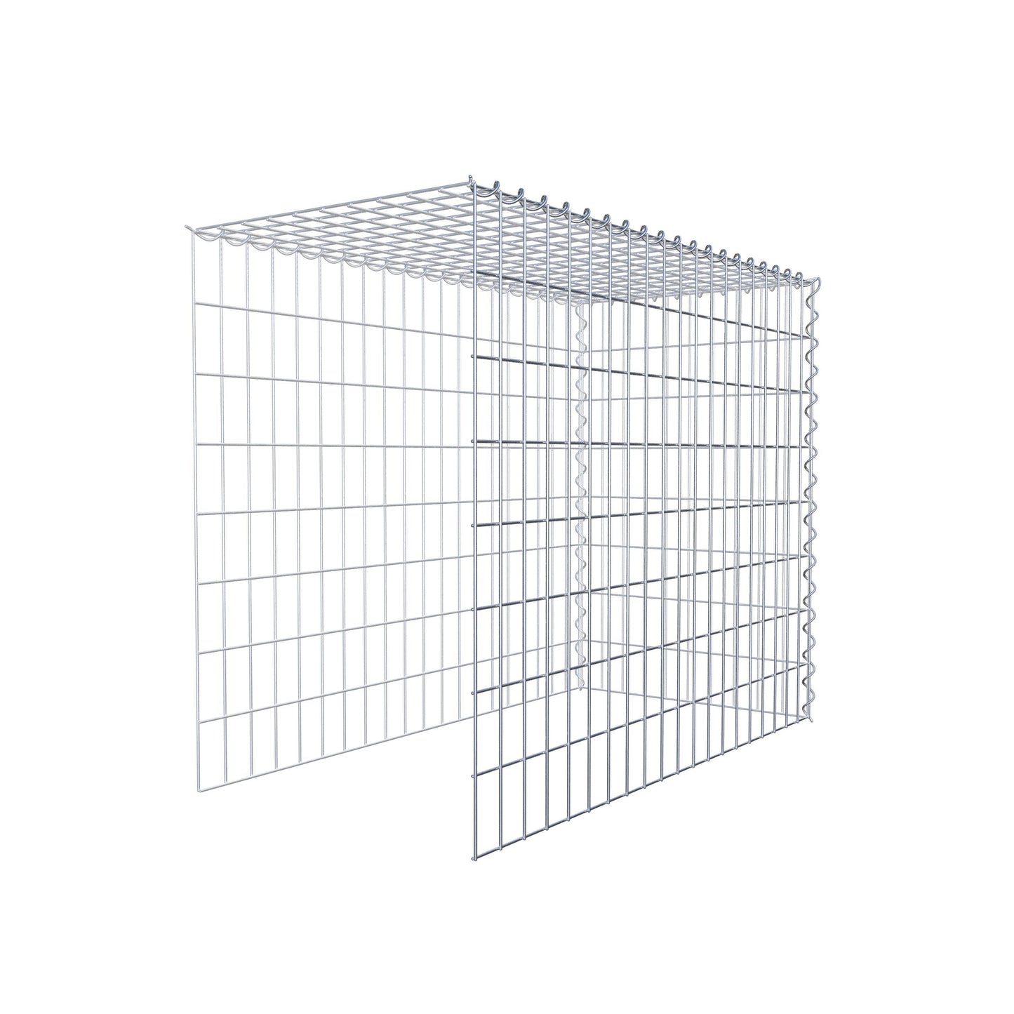 Add-on schanskorf type 4 100 cm x 80 cm x 50 cm (L x H x D), maaswijdte 5 cm x 10 cm, spiraalvormig