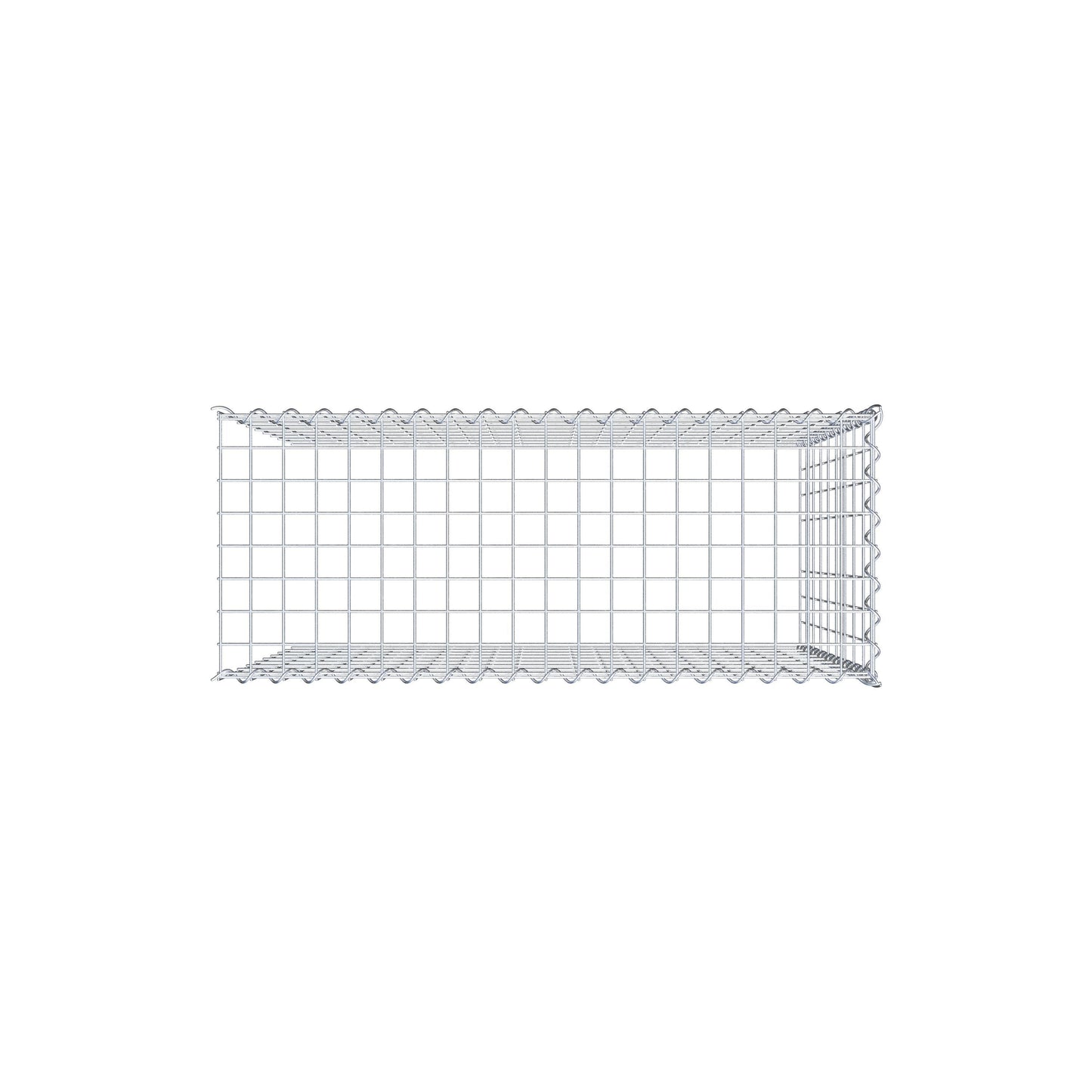 Add-on schanskorf type 4 100 cm x 90 cm x 40 cm (L x H x D), maaswijdte 5 cm x 10 cm, spiraalvormig