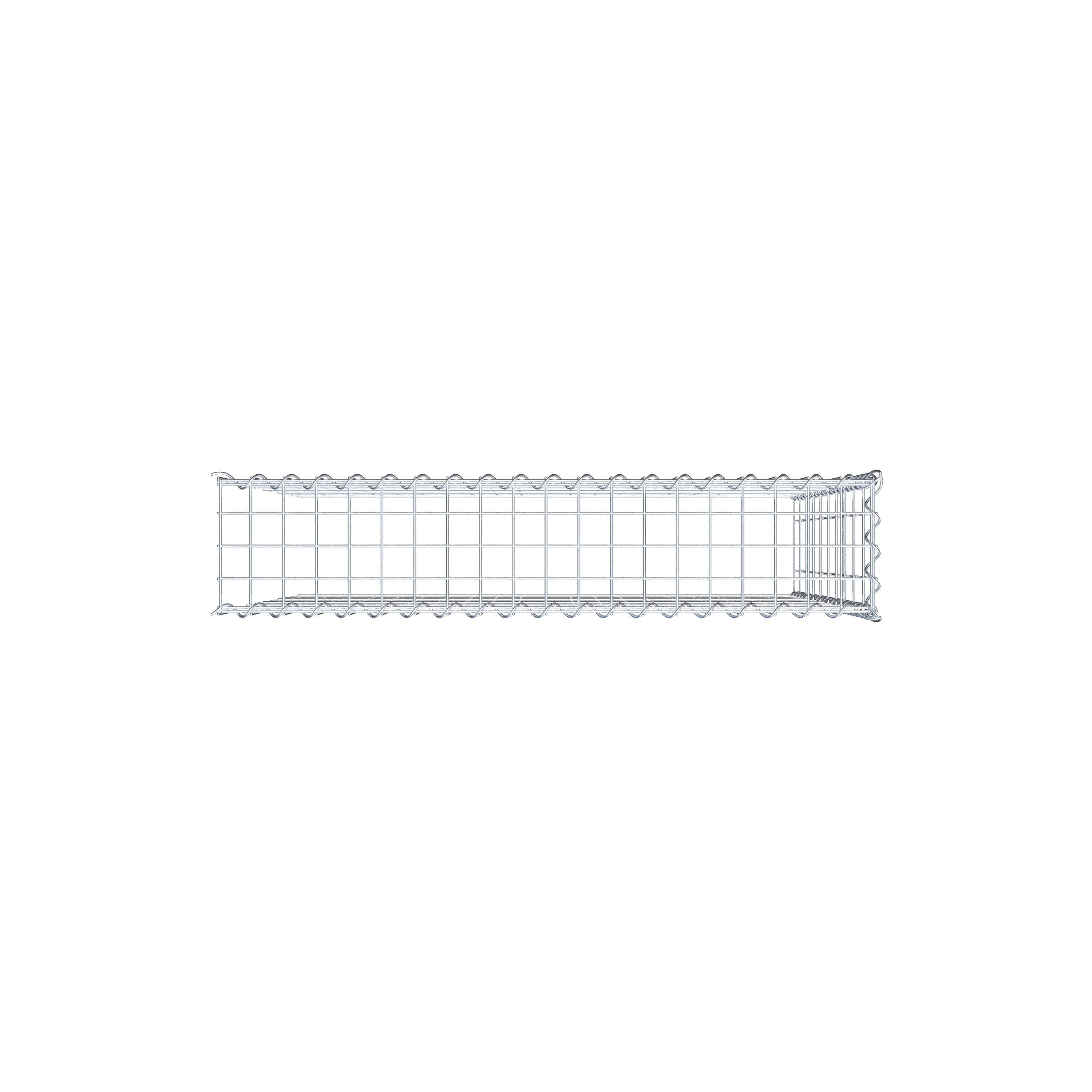 Add-on schanskorf type 4 100 cm x 100 cm x 20 cm (L x H x D), maaswijdte 5 cm x 10 cm, spiraalvormig