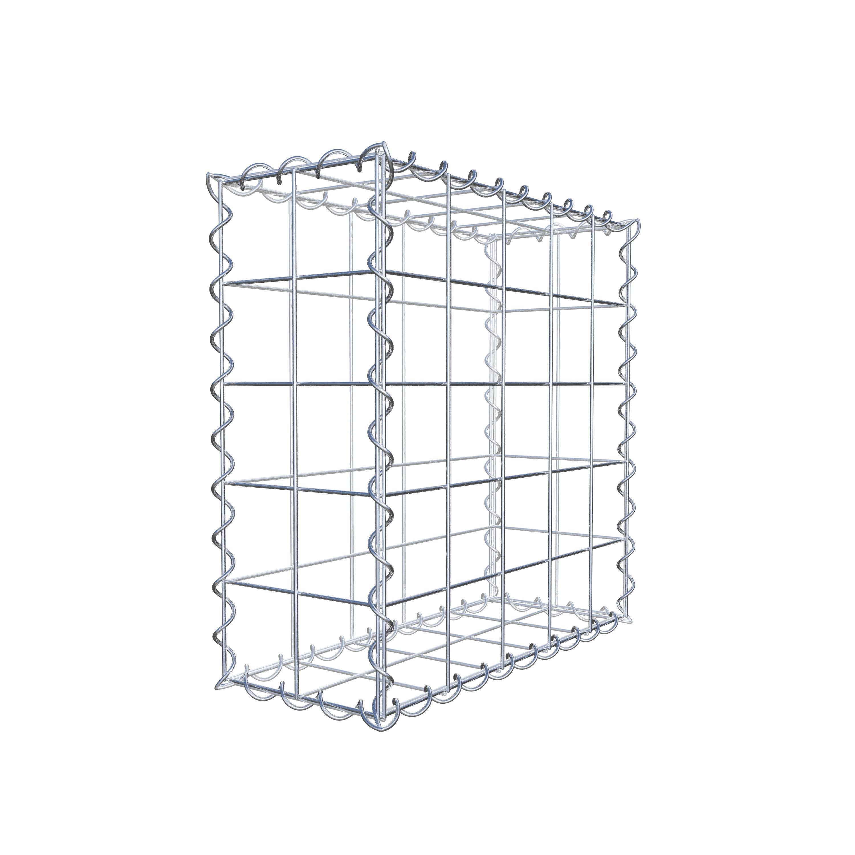 Gabbione 50 cm x 50 cm x 20 cm (L x H x P), maglia 10 cm x 10 cm, spirale