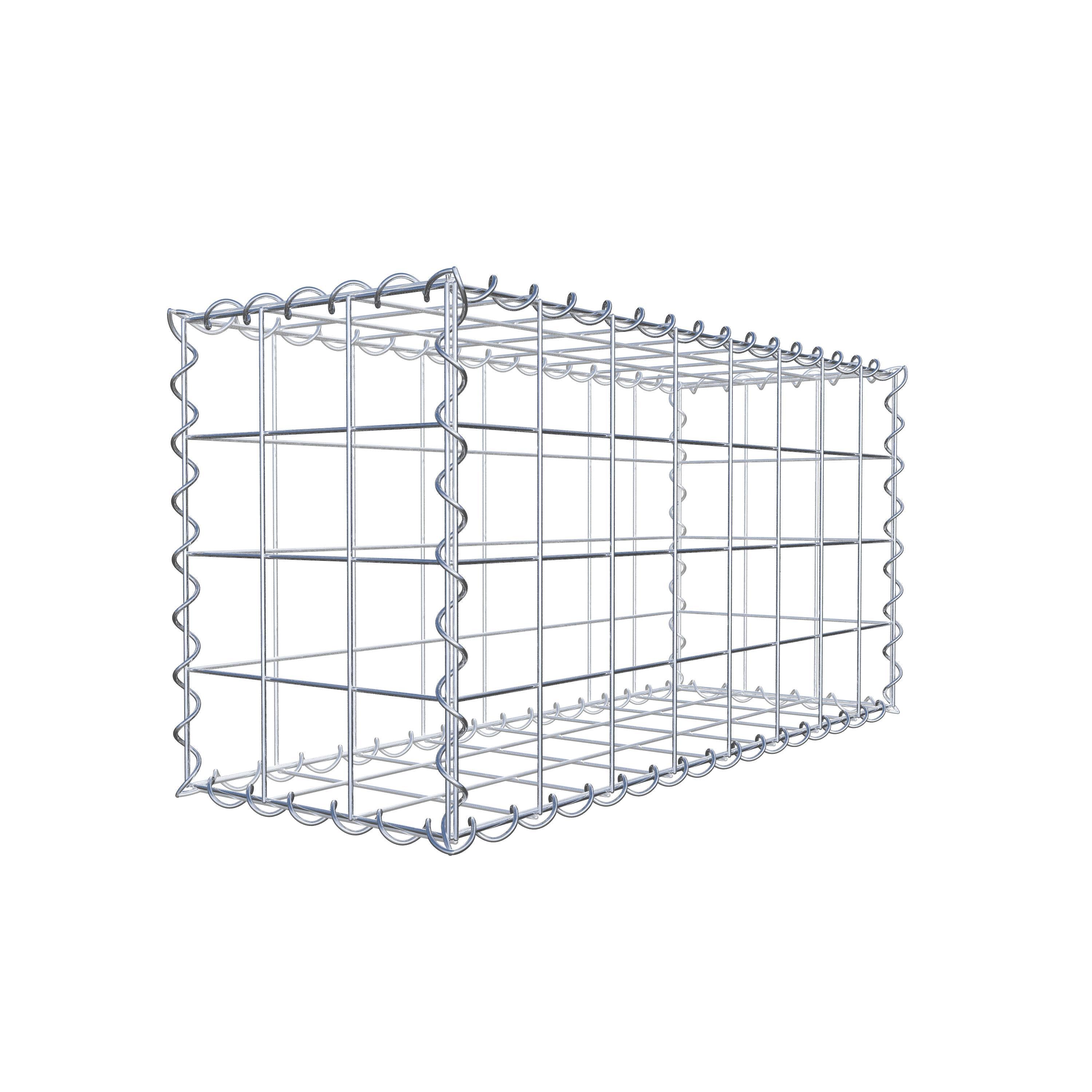 Gabione 80 cm x 40 cm x 30 cm (L x H x T), Maschenweite 10 cm x 10 cm, Spirale