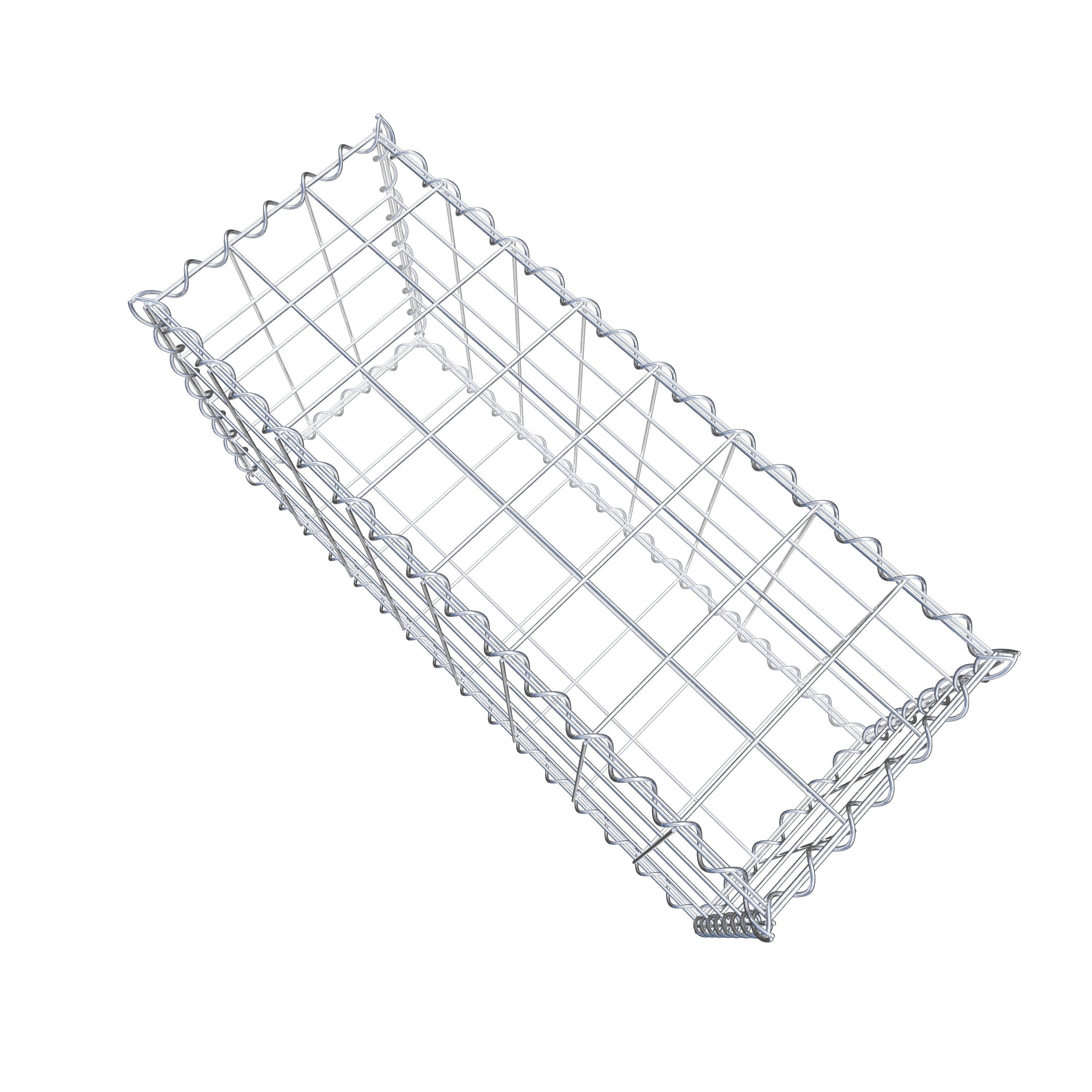 Gabione 80 cm x 40 cm x 30 cm (L x H x T), Maschenweite 10 cm x 10 cm, Spirale