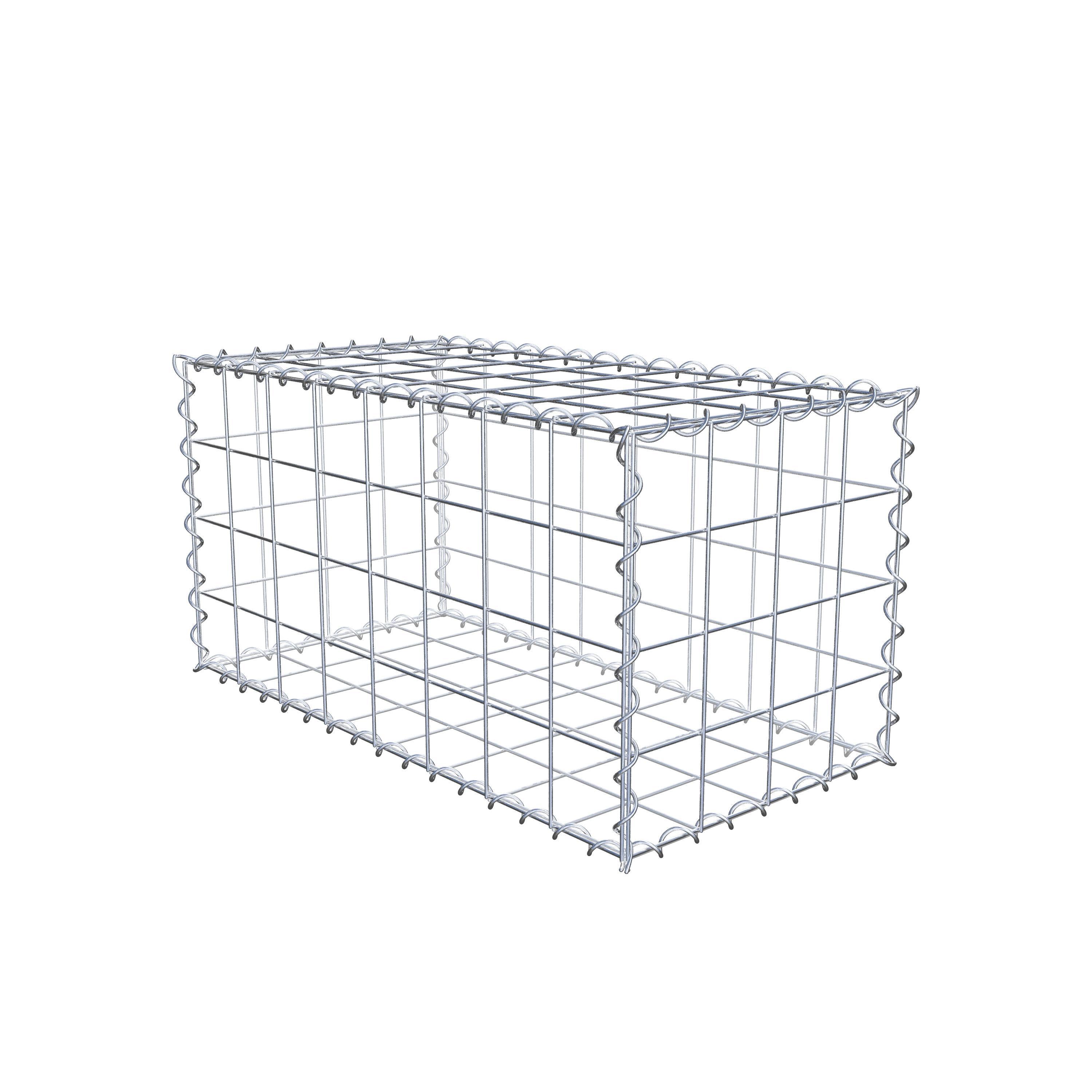 Gabion 80 cm x 40 cm x 40 cm (L x H x D), maskstorlek 10 cm x 10 cm, spiral