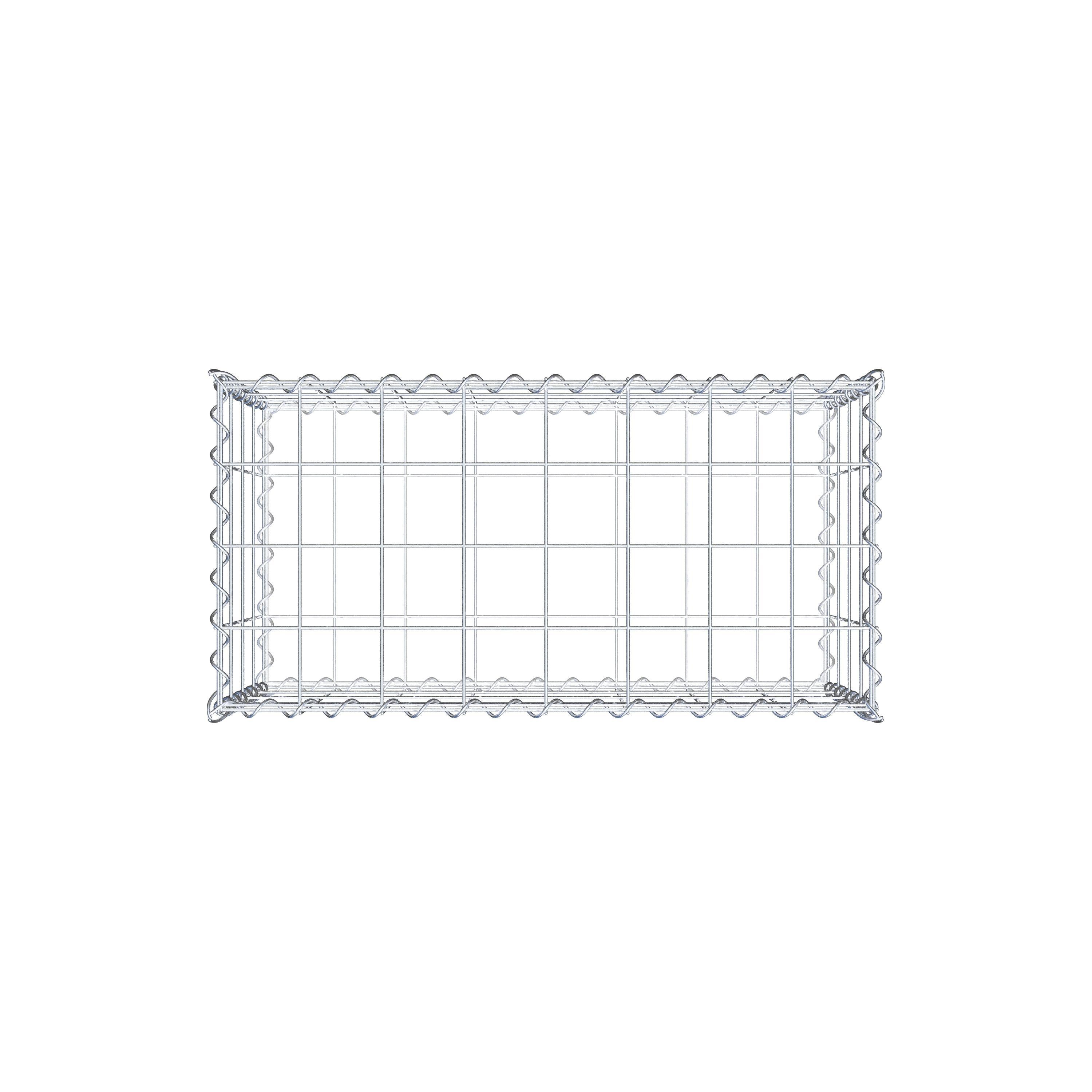 Gabion 80 cm x 40 cm x 40 cm (L x H x D), maskstorlek 10 cm x 10 cm, spiral