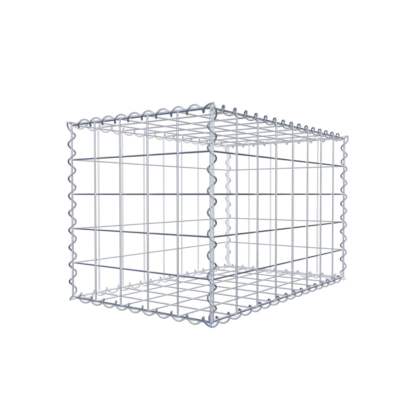 Gabion 80 cm x 50 cm x 50 cm (L x H x D), maskstorlek 10 cm x 10 cm, spiral