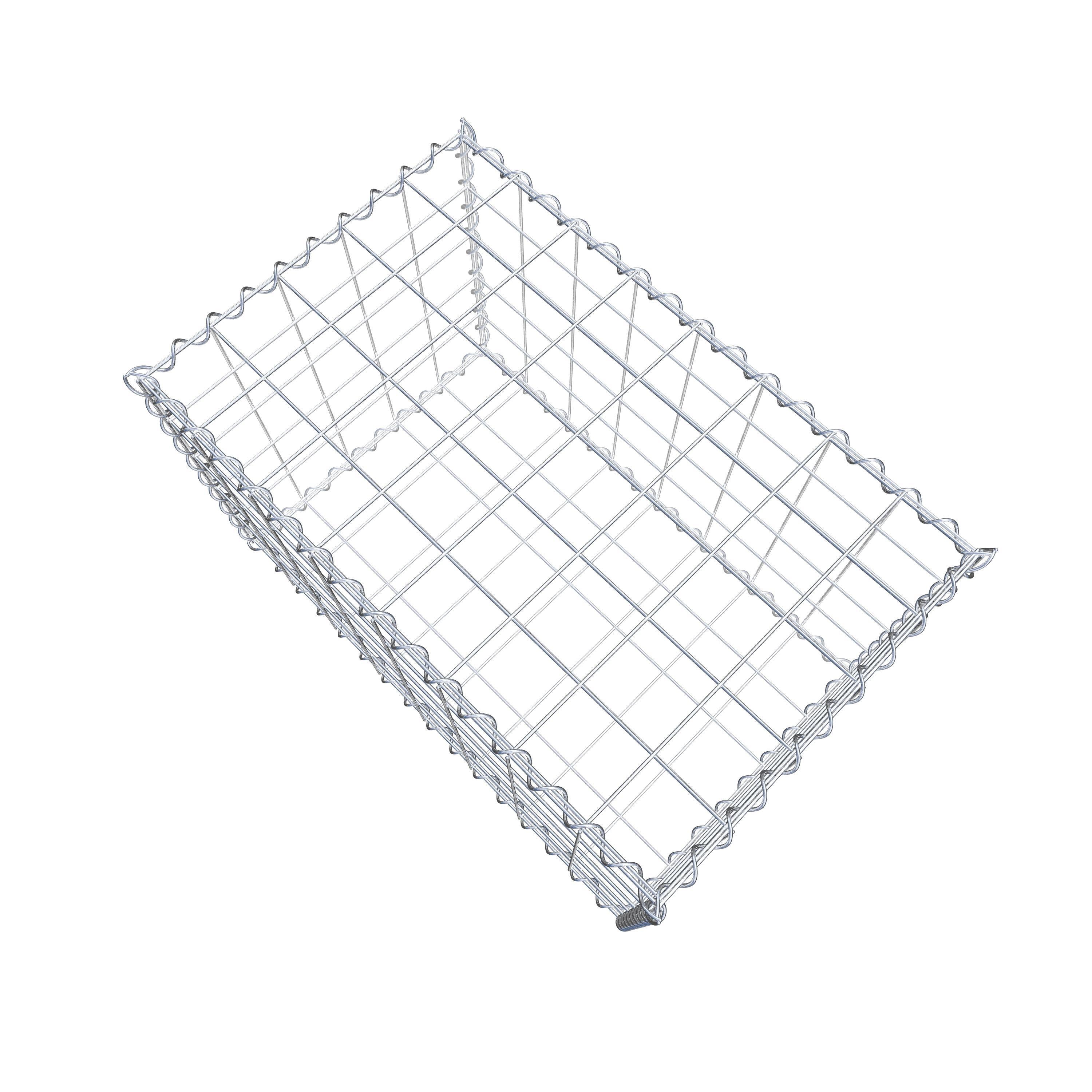 Schanskorf 80 cm x 50 cm x 50 cm (L x H x D), maaswijdte 10 cm x 10 cm, spiraal