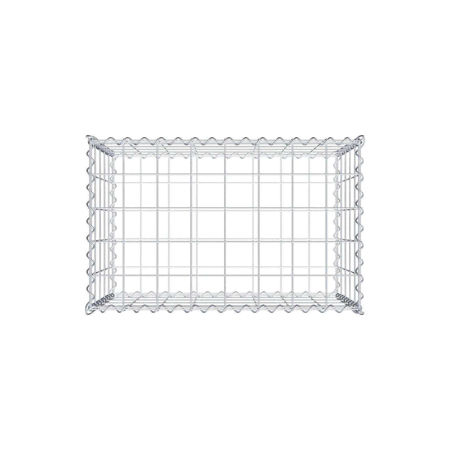 Gabion 80 cm x 50 cm x 50 cm (L x H x D), maskstorlek 10 cm x 10 cm, spiral