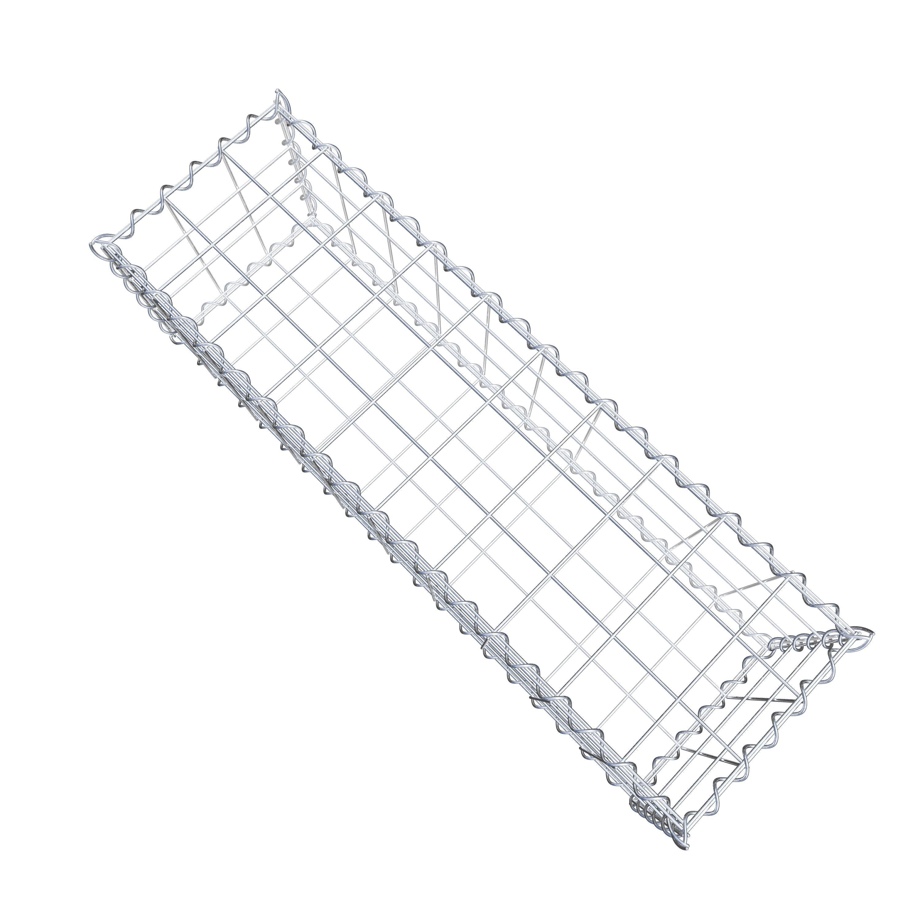 Gabione 100 cm x 30 cm x 30 cm (L x H x T), Maschenweite 10 cm x 10 cm, Spirale