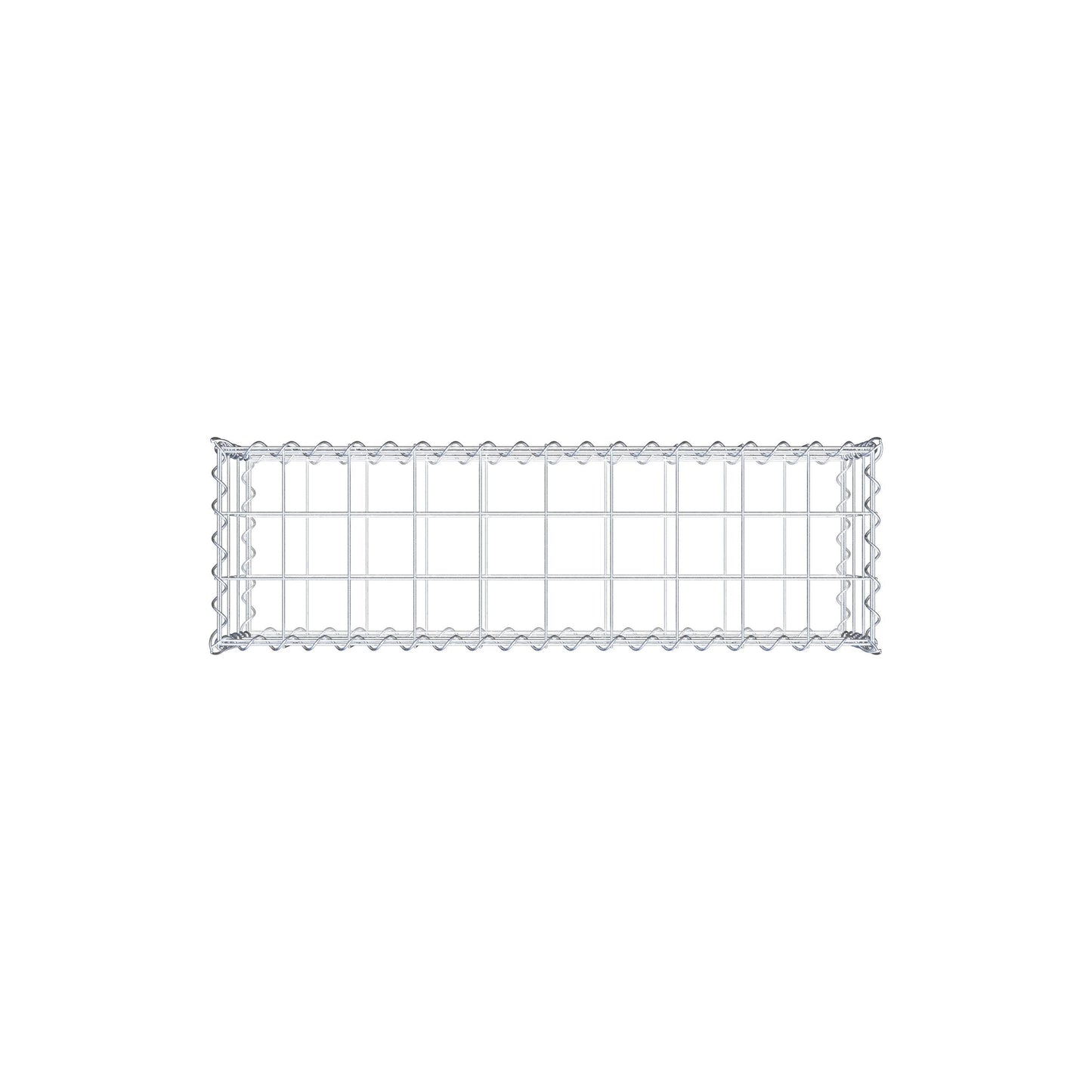 Schanskorf 100 cm x 30 cm x 30 cm (L x H x D), maaswijdte 10 cm x 10 cm, spiraalvormig