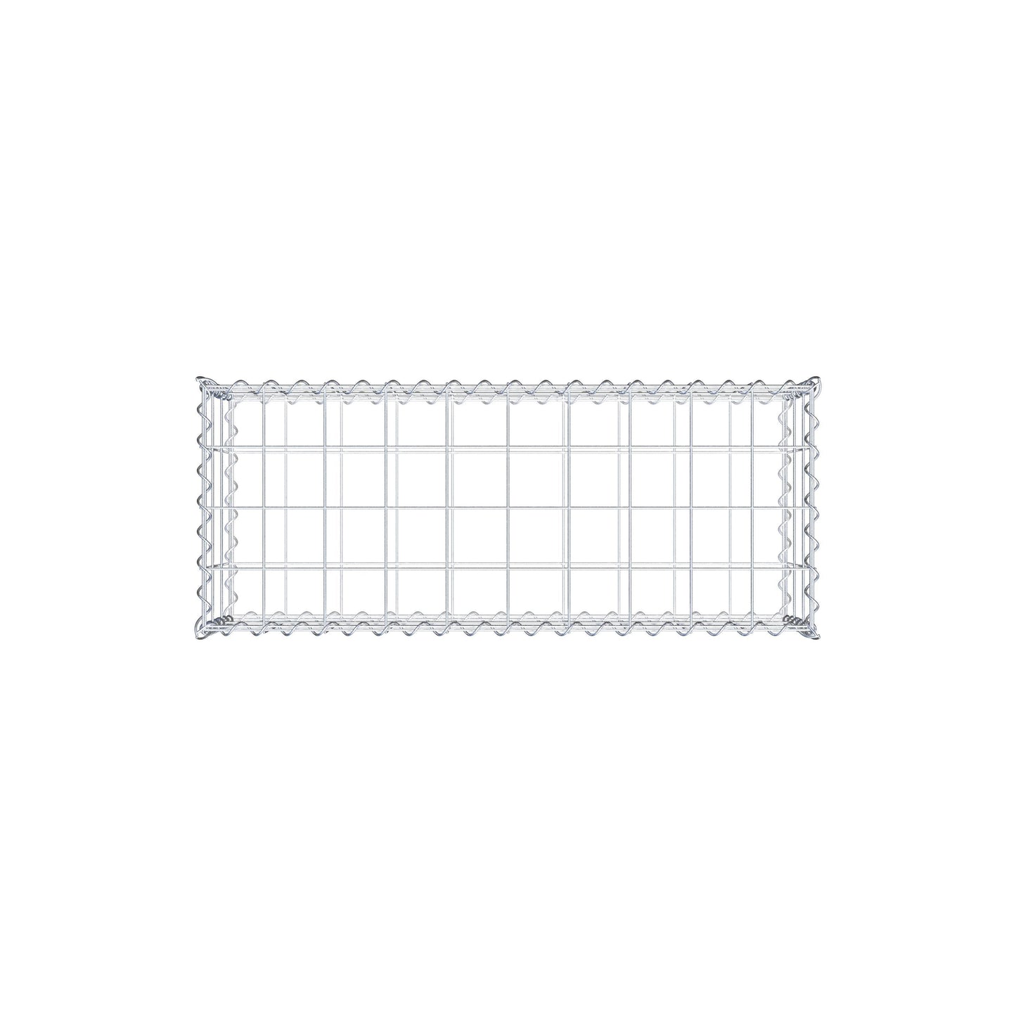 Gavión 100 cm x 30 cm x 40 cm (largo x alto x fondo), malla 10 cm x 10 cm, en espiral