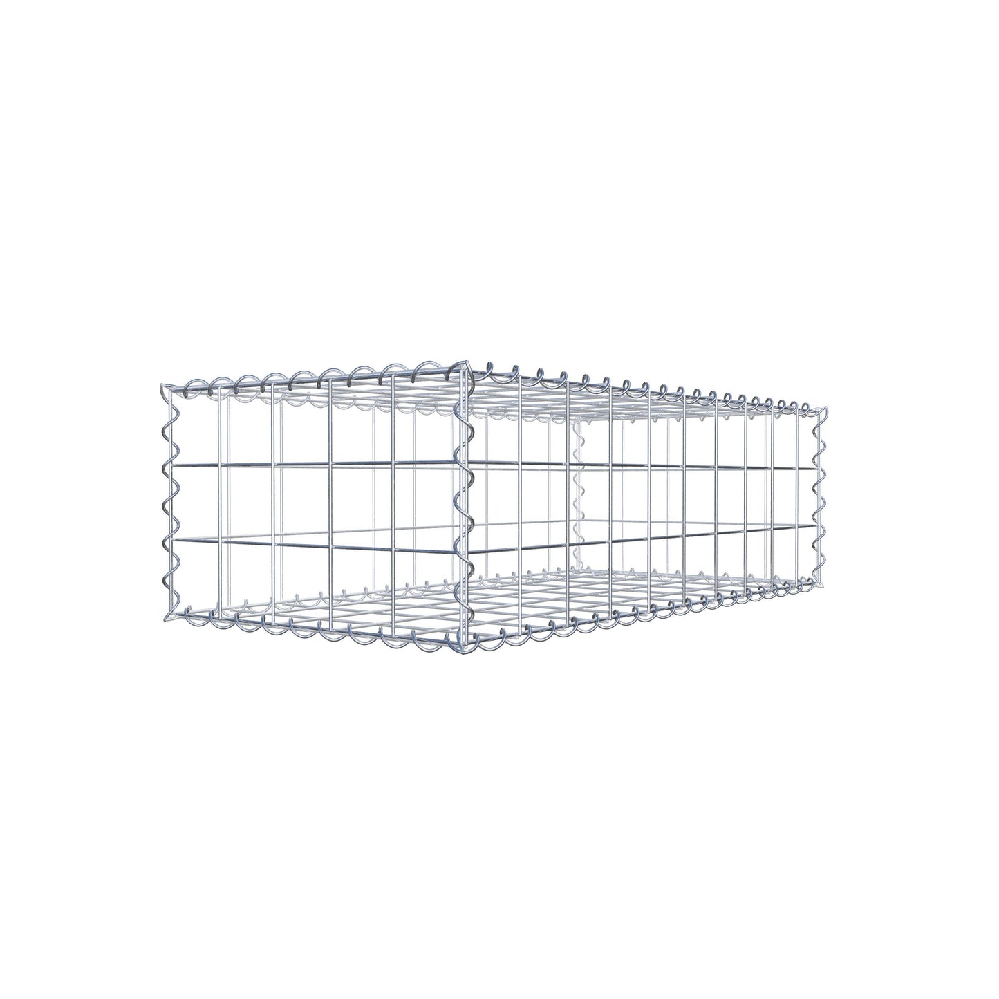 Gabion 100 cm x 30 cm x 50 cm (L x H x D), maskestørrelse 10 cm x 10 cm, spiral