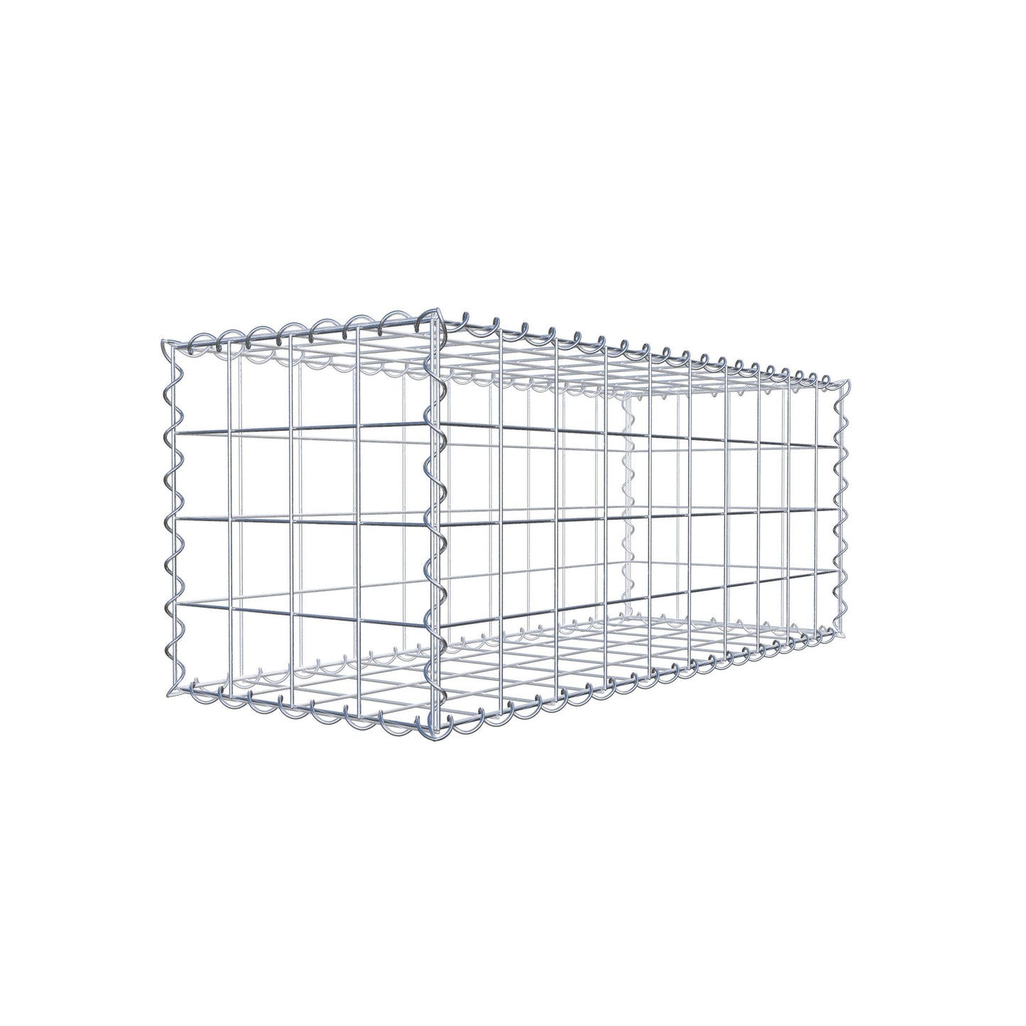 Gabbione 100 cm x 40 cm x 40 cm (L x H x P), maglia 10 cm x 10 cm, spirale