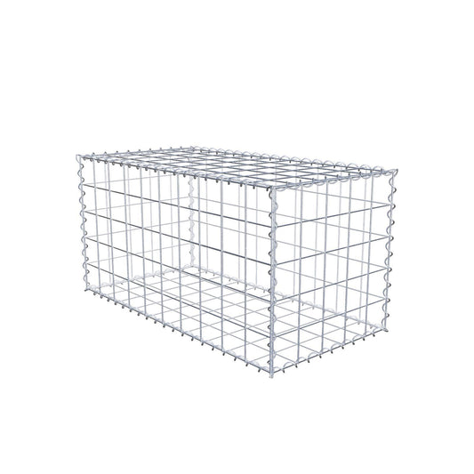 Gabion 100 cm x 50 cm x 50 cm (L x H x P), mailles 10 cm x 10 cm, spirale