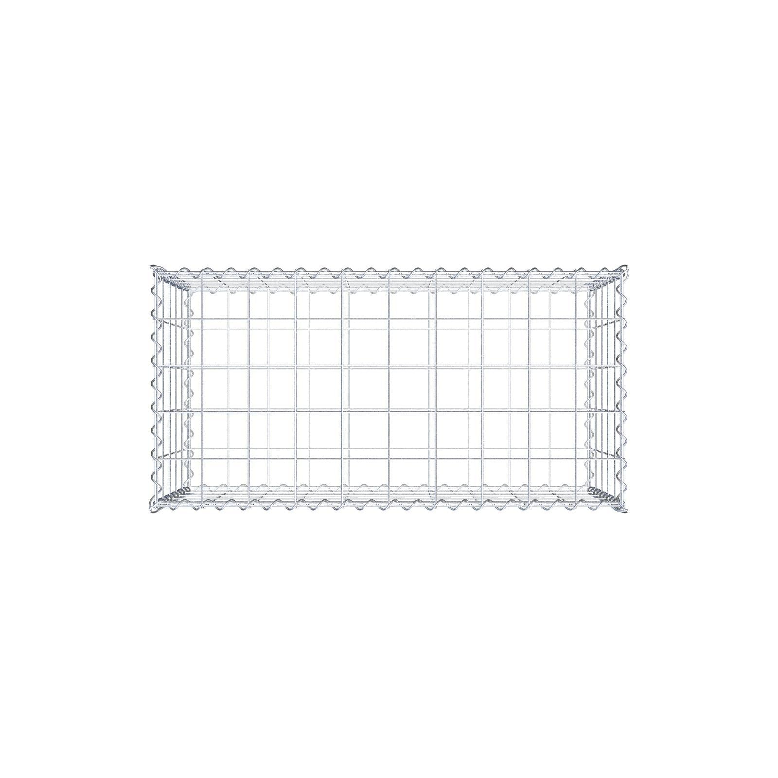 Gabion 100 cm x 50 cm x 50 cm (L x H x D), maskstorlek 10 cm x 10 cm, spiral
