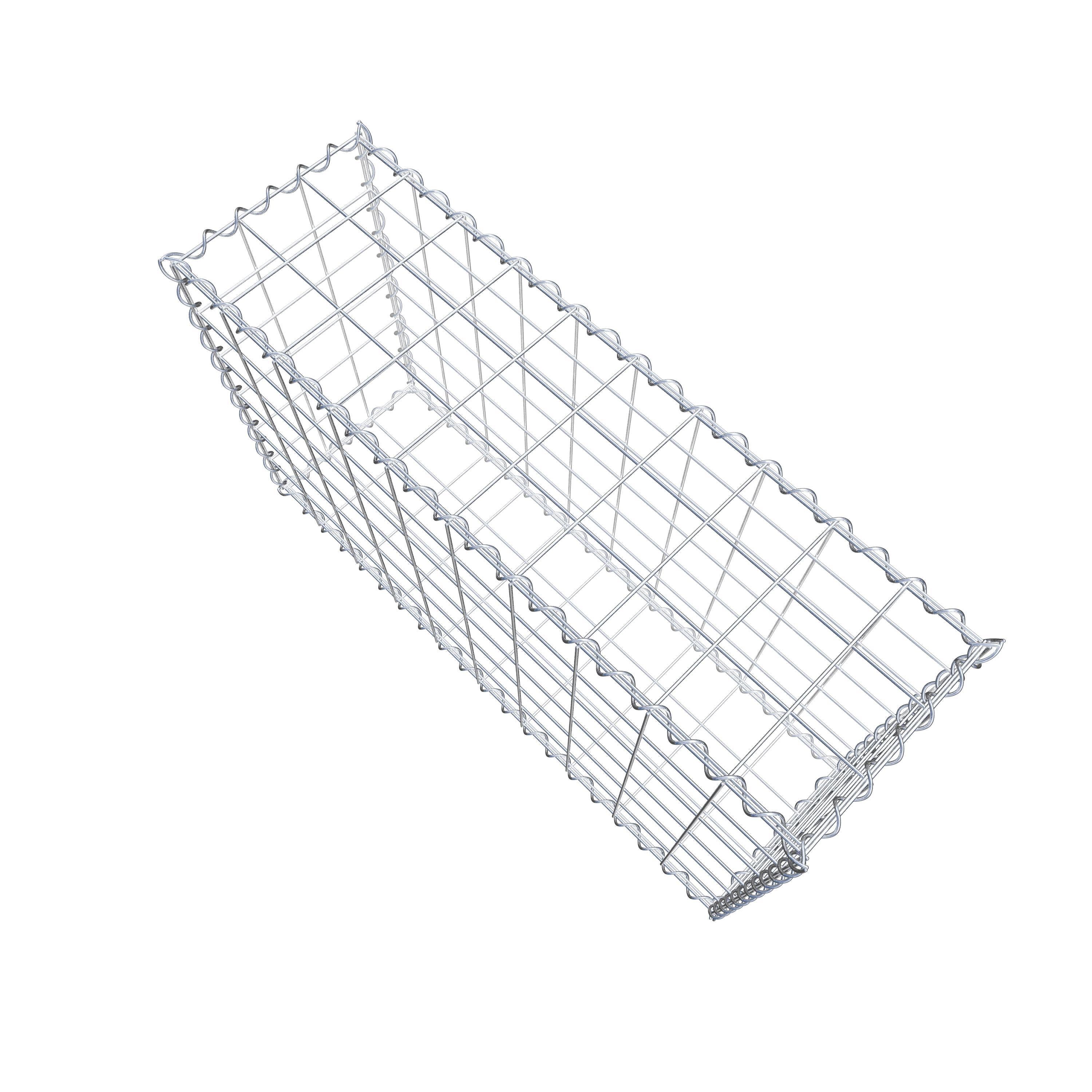 Gabion 100 cm x 60 cm x 30 cm (L x H x D), maskstorlek 10 cm x 10 cm, spiral