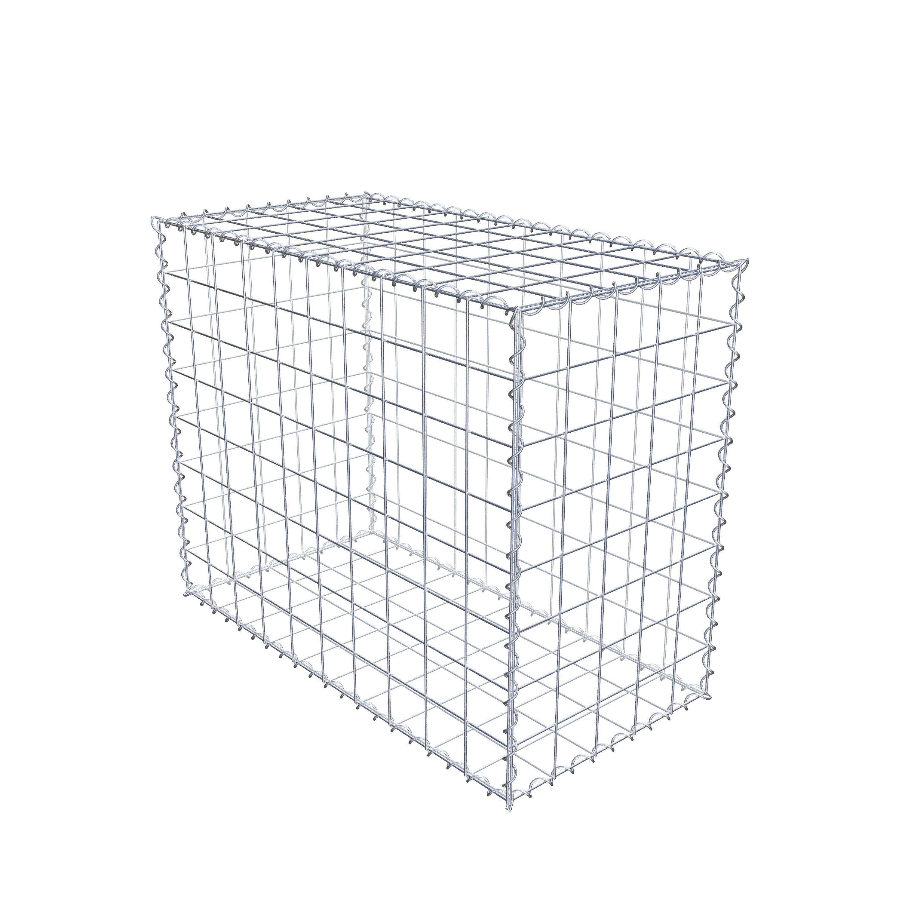 Schanskorf 100 cm x 80 cm x 50 cm (L x H x D), maaswijdte 10 cm x 10 cm, spiraalvormig