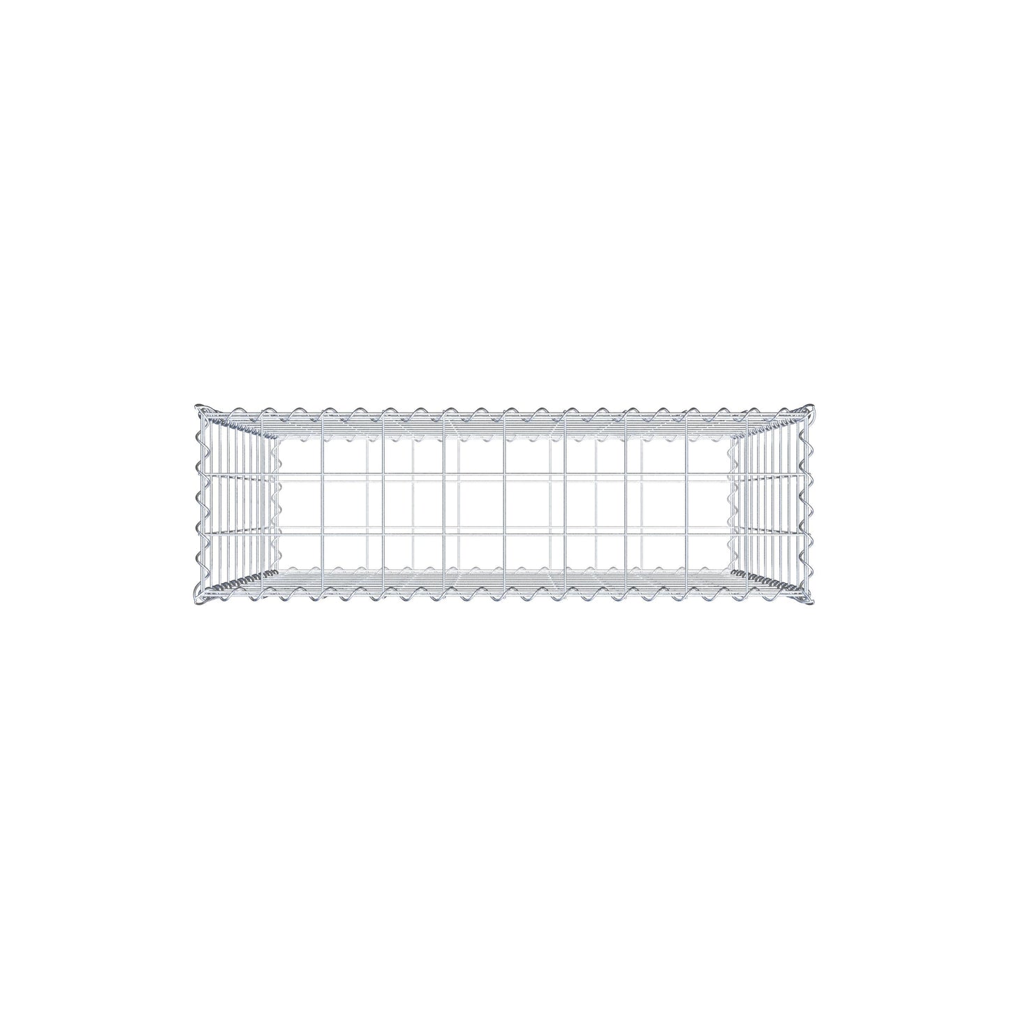 Gabion 100 cm x 100 cm x 30 cm (L x H x D), mesh size 10 cm x 10 cm, spiral