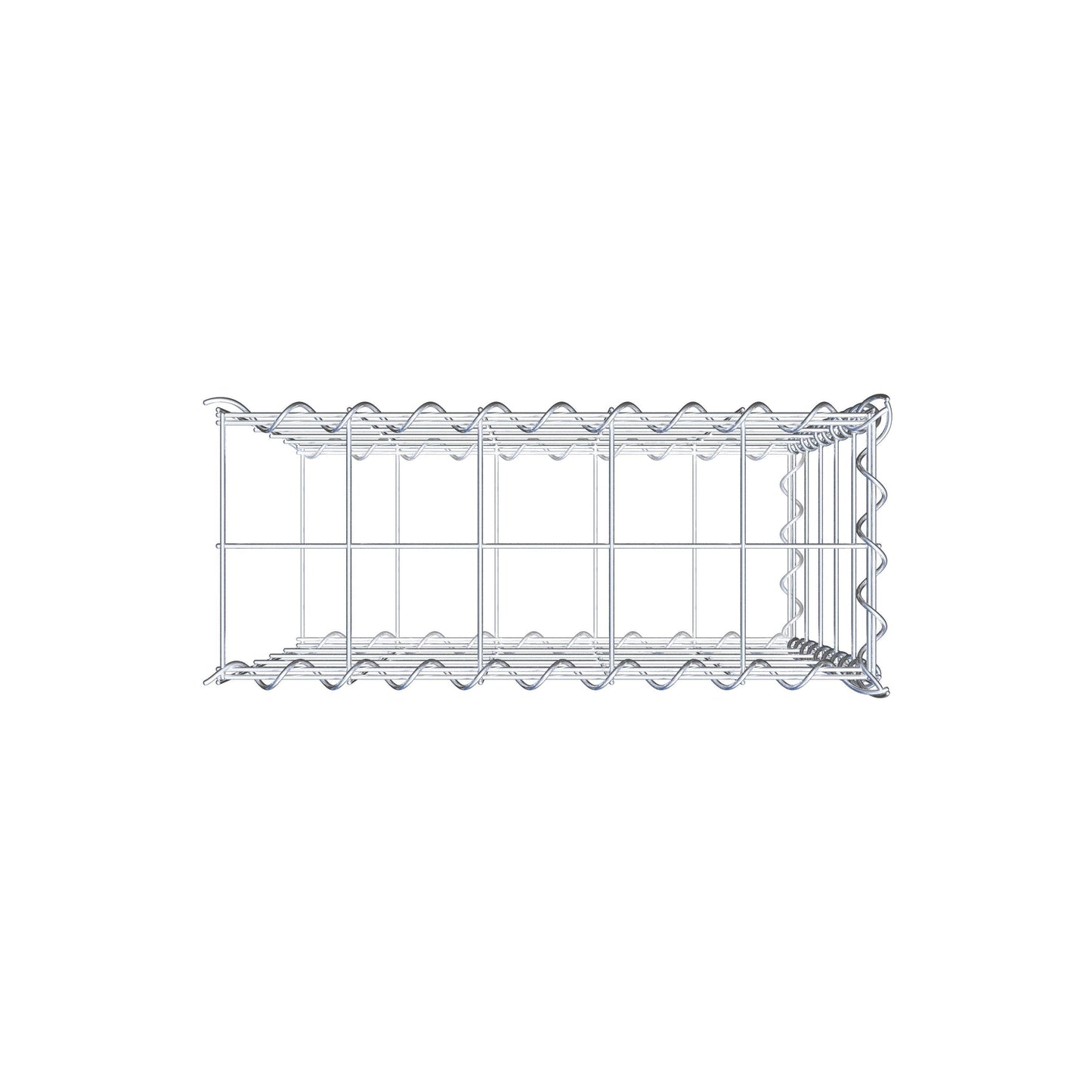 Gabbione aggiuntivo tipo 2 50 cm x 50 cm x 20 cm (L x H x P), dimensione maglia 10 cm x 10 cm, a spirale