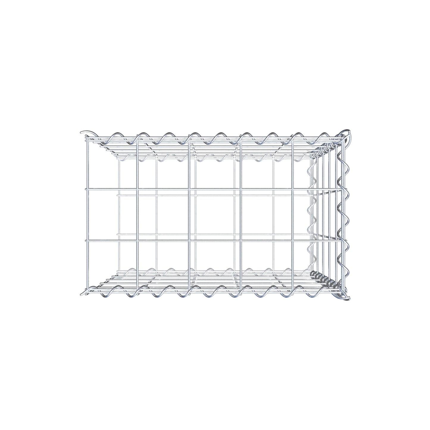 Gabbione aggiuntivo tipo 2 50 cm x 50 cm x 30 cm (L x H x P), dimensione maglia 10 cm x 10 cm, a spirale