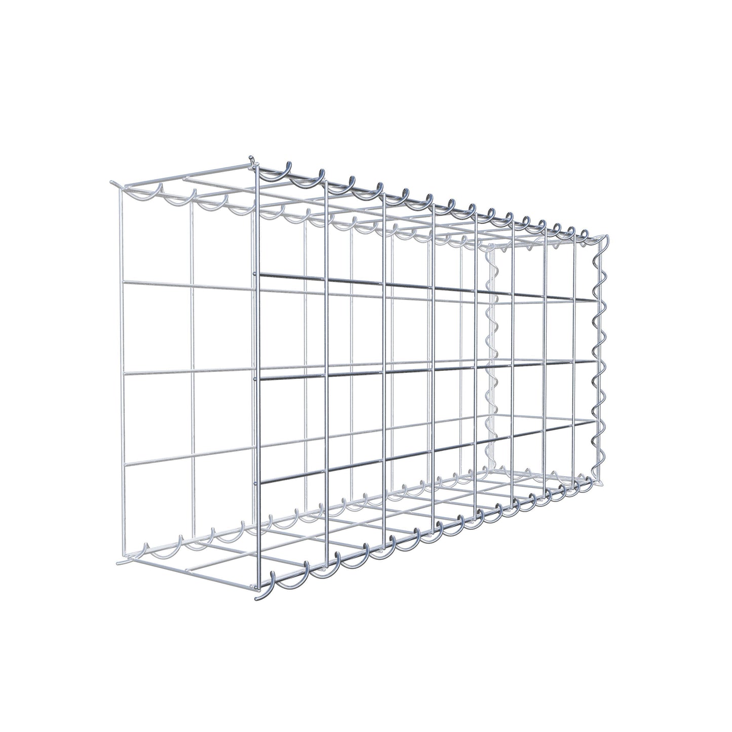 Add-on schanskorf type 2 80 cm x 40 cm x 20 cm (L x H x D), maaswijdte 10 cm x 10 cm, spiraalvormig
