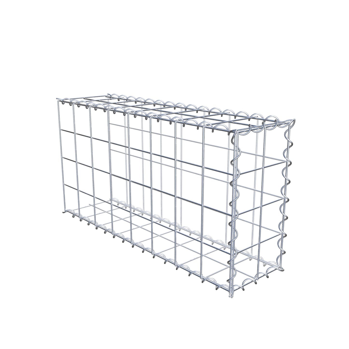 Add-on schanskorf type 2 80 cm x 40 cm x 20 cm (L x H x D), maaswijdte 10 cm x 10 cm, spiraalvormig