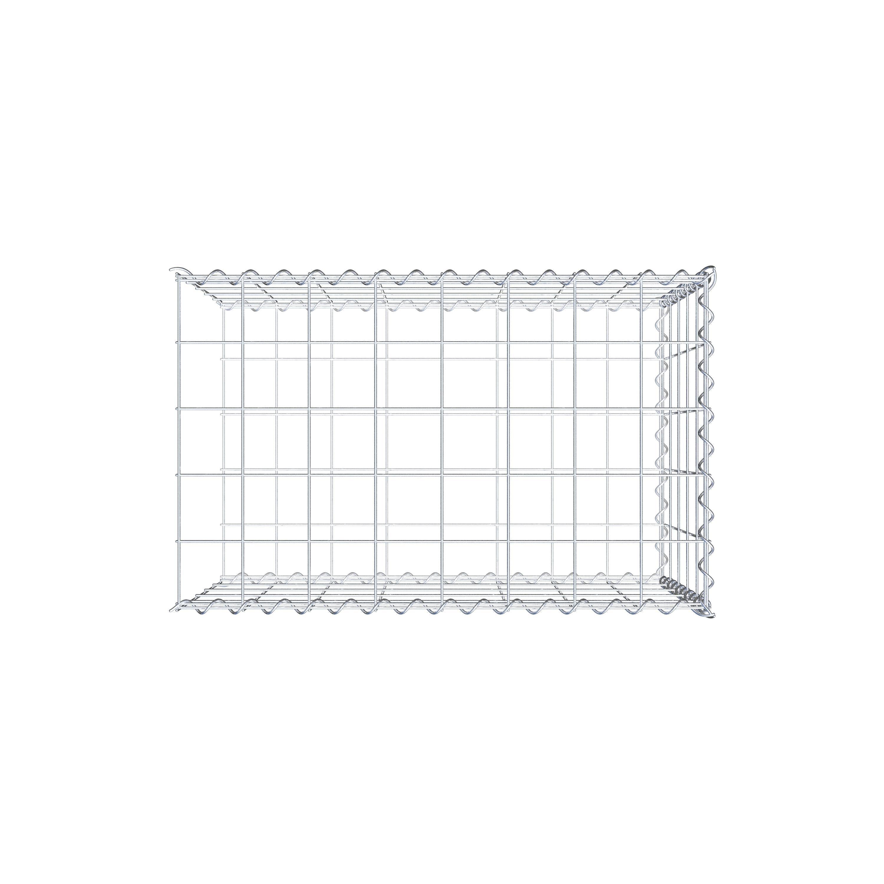 Gabião tipo 2 80 cm x 50 cm x 50 cm (C x A x P), malhagem 10 cm x 10 cm, espiral