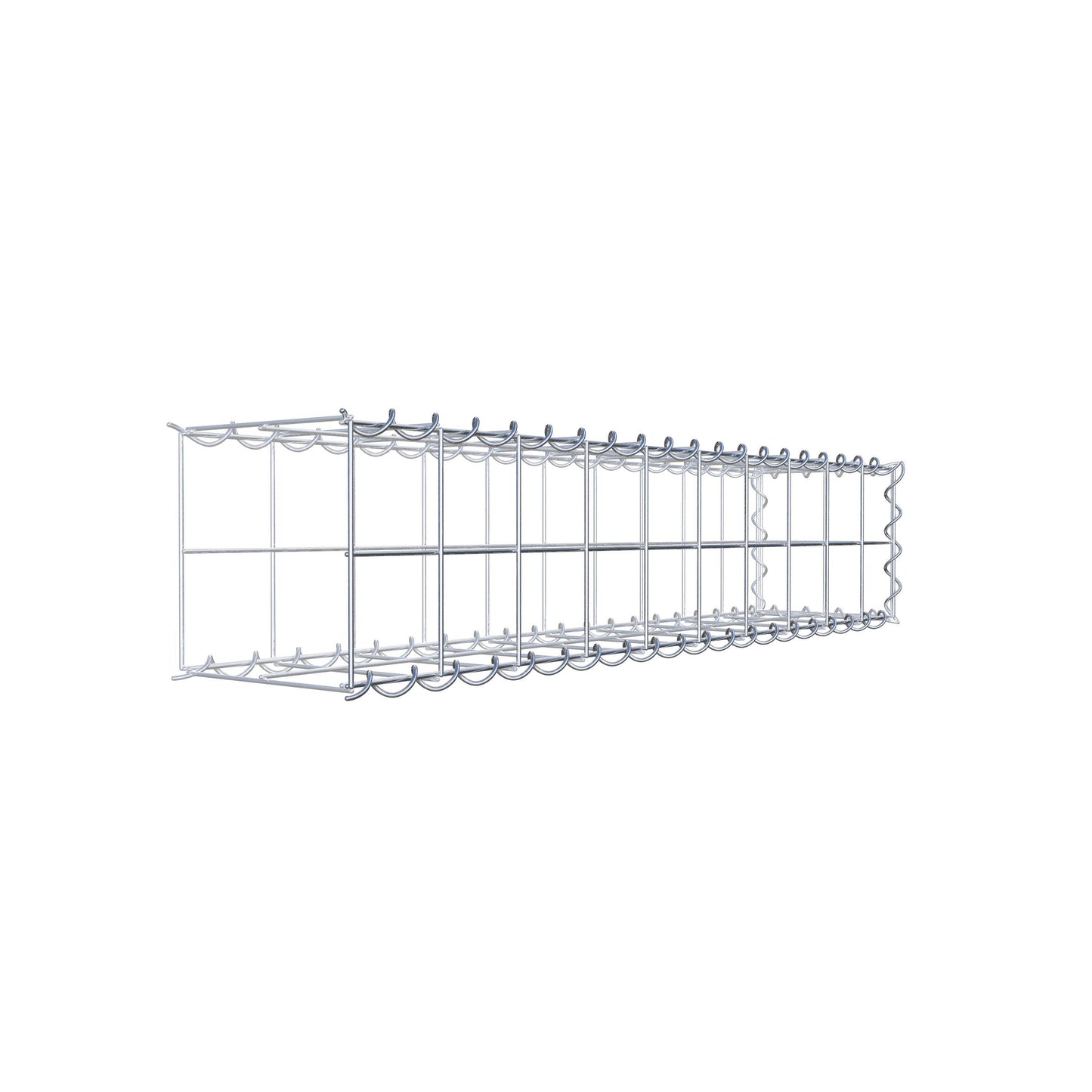 Extra gabion typ 2 100 cm x 20 cm x 20 cm (L x H x D), maskstorlek 10 cm x 10 cm, spiral