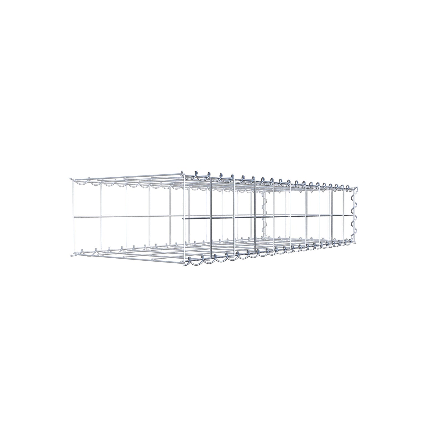 Add-on schanskorf type 2 100 cm x 20 cm x 40 cm (L x H x D), maaswijdte 10 cm x 10 cm, spiraal