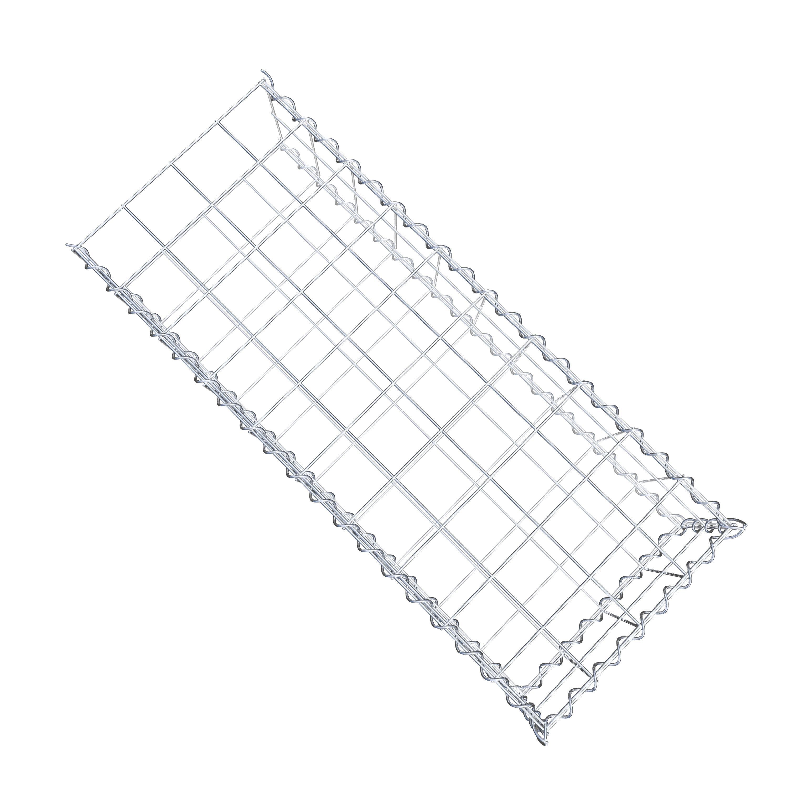 Opvokset gabion type 2 100 cm x 20 cm x 40 cm (L x H x D), maskestørrelse 10 cm x 10 cm, spiral