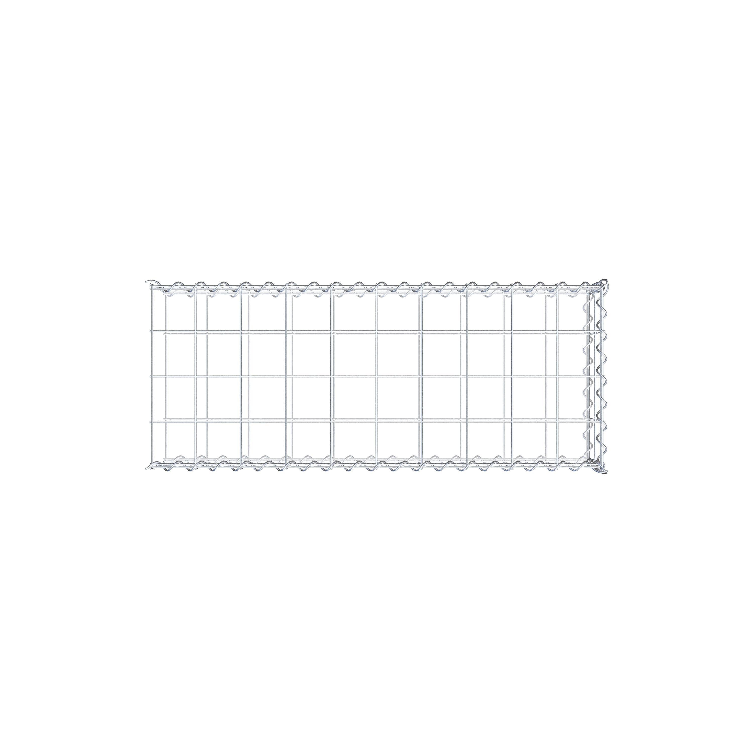 Gabião tipo 2 100 cm x 20 cm x 40 cm (C x A x P), malhagem 10 cm x 10 cm, espiral