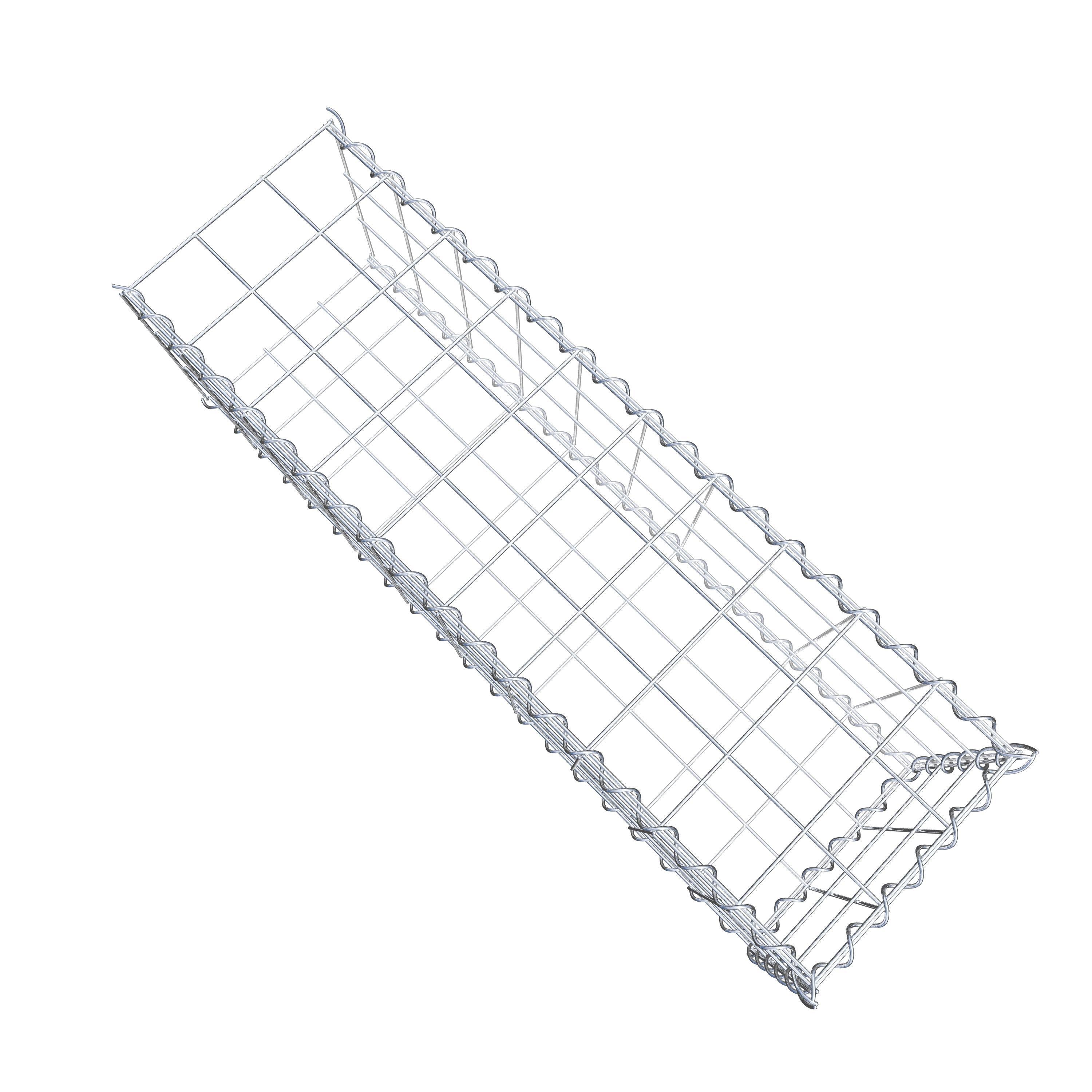 Gabião tipo 2 100 cm x 30 cm x 30 cm (C x A x P), malhagem 10 cm x 10 cm, espiral