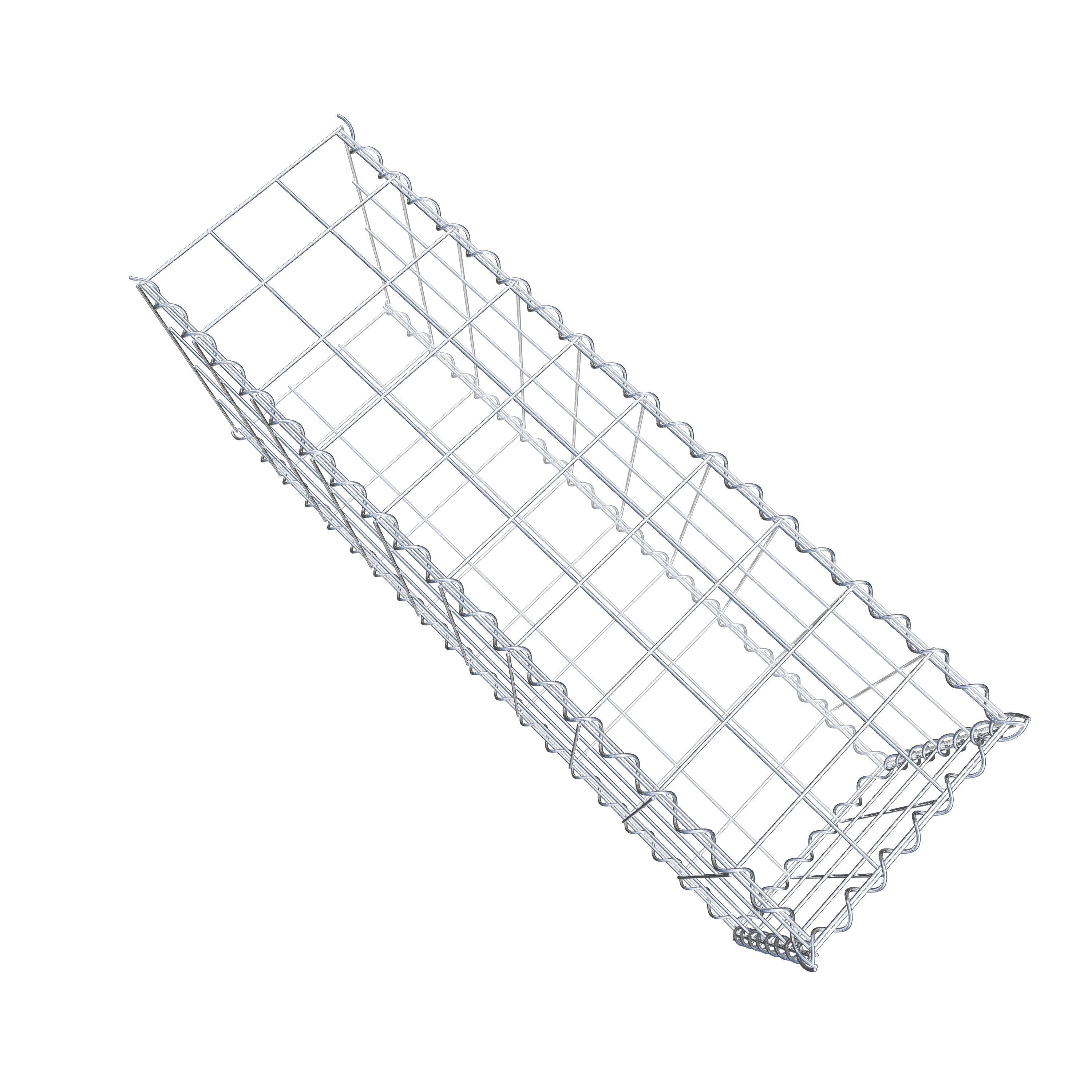 Aangegroeide schanskorf type 2 100 cm x 40 cm x 30 cm (L x H x D), maaswijdte 10 cm x 10 cm, spiraal