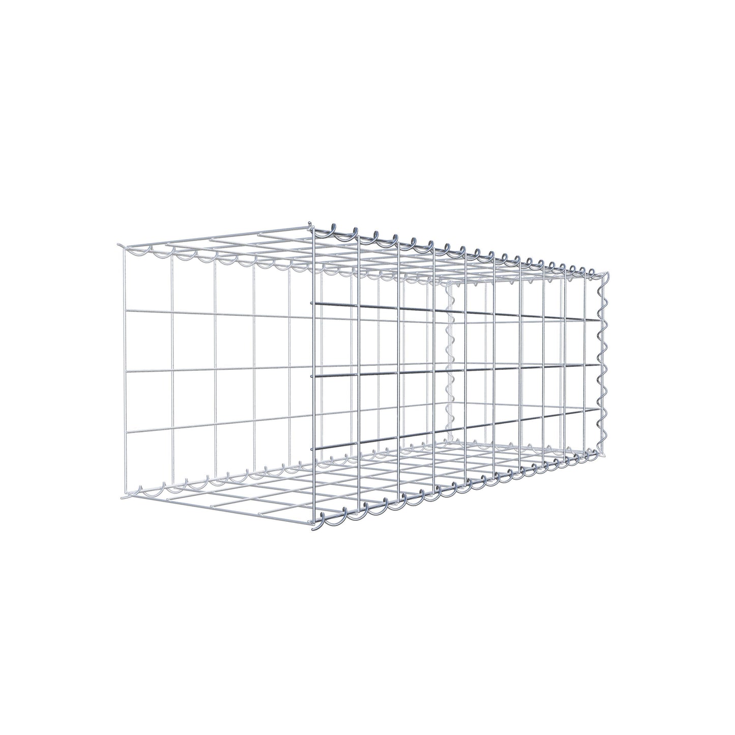 Extra gabion typ 2 100 cm x 40 cm x 40 cm (L x H x D), maskstorlek 10 cm x 10 cm, spiral