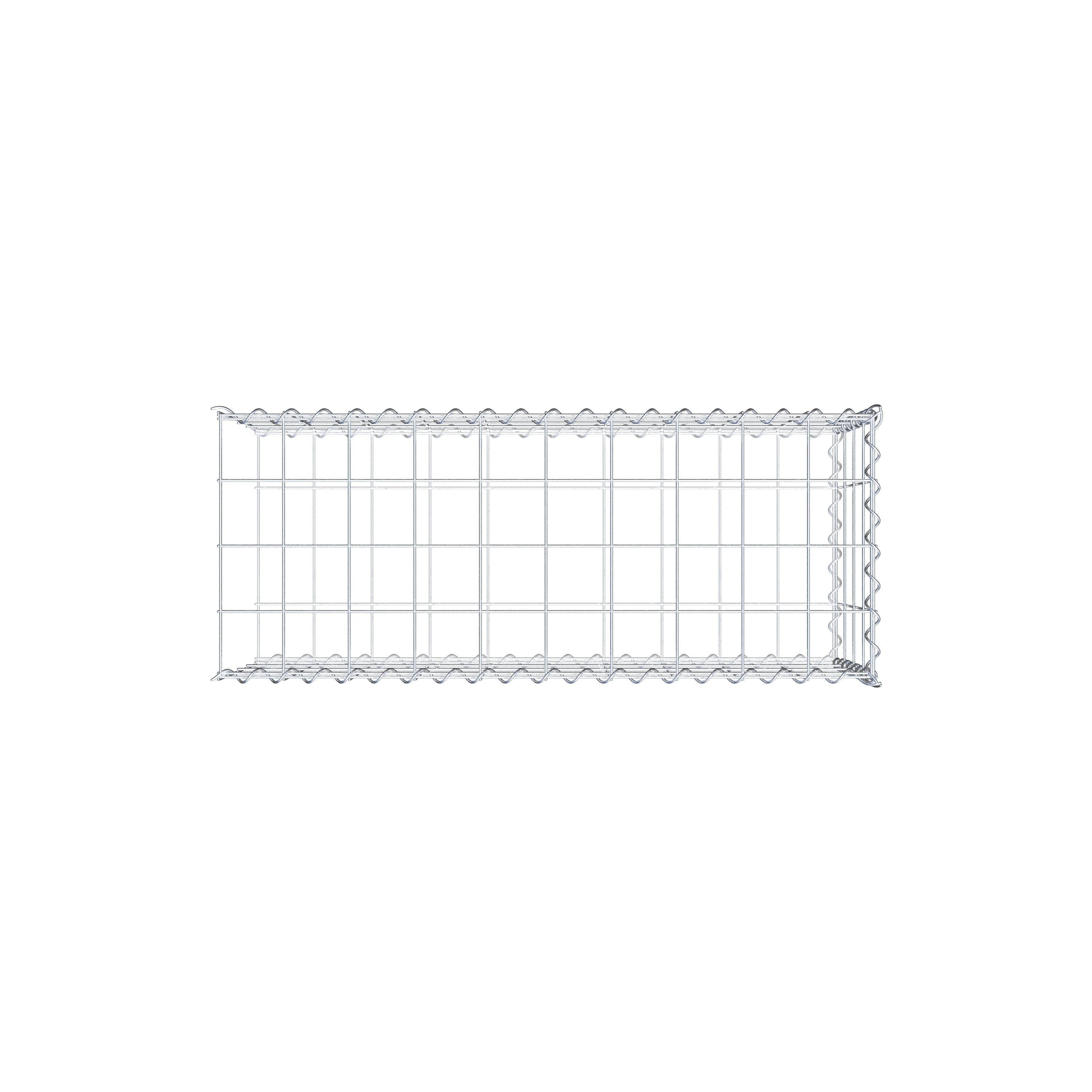 Add-on schanskorf type 2 100 cm x 40 cm x 40 cm (L x H x D), maaswijdte 10 cm x 10 cm, spiraal