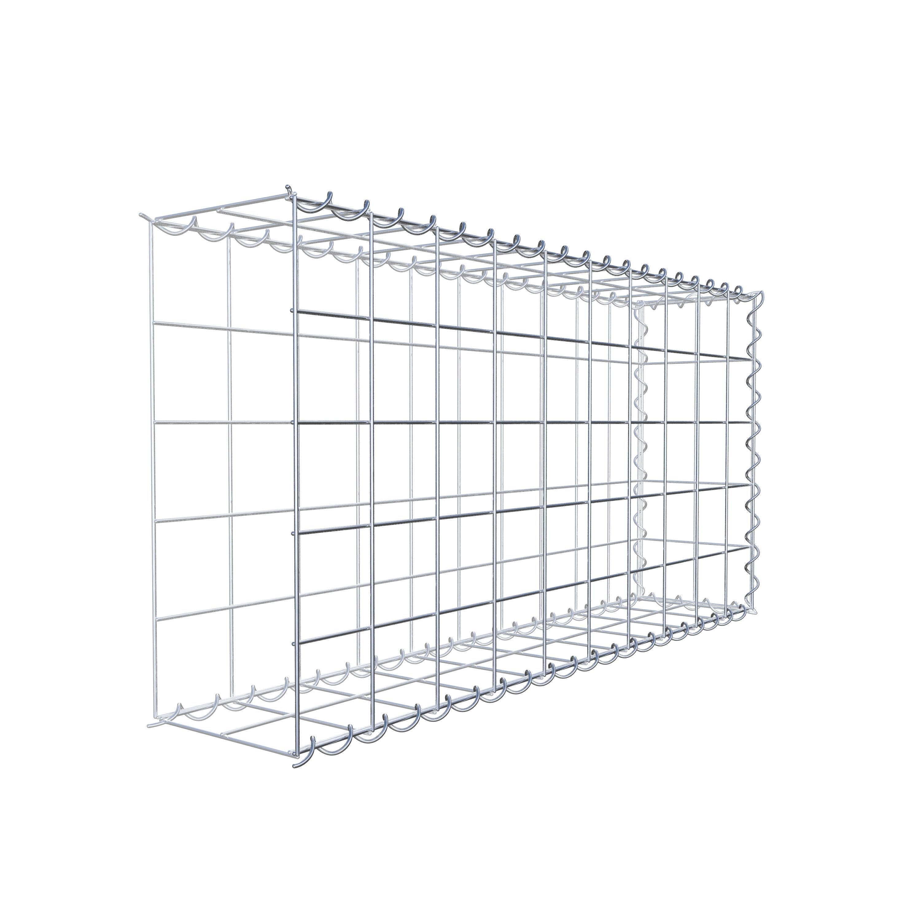 Gabião tipo 2 100 cm x 50 cm x 20 cm (C x A x P), malhagem 10 cm x 10 cm, espiral