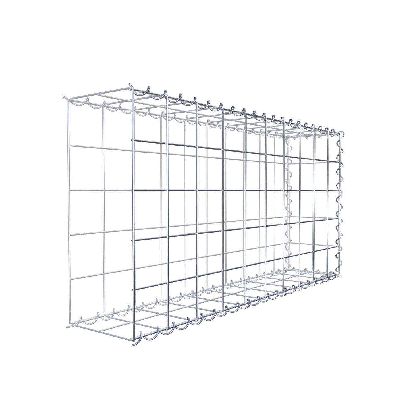 Gavión adulto tipo 2 100 cm x 50 cm x 20 cm (largo x alto x profundidad), tamaño de malla 10 cm x 10 cm, espiral