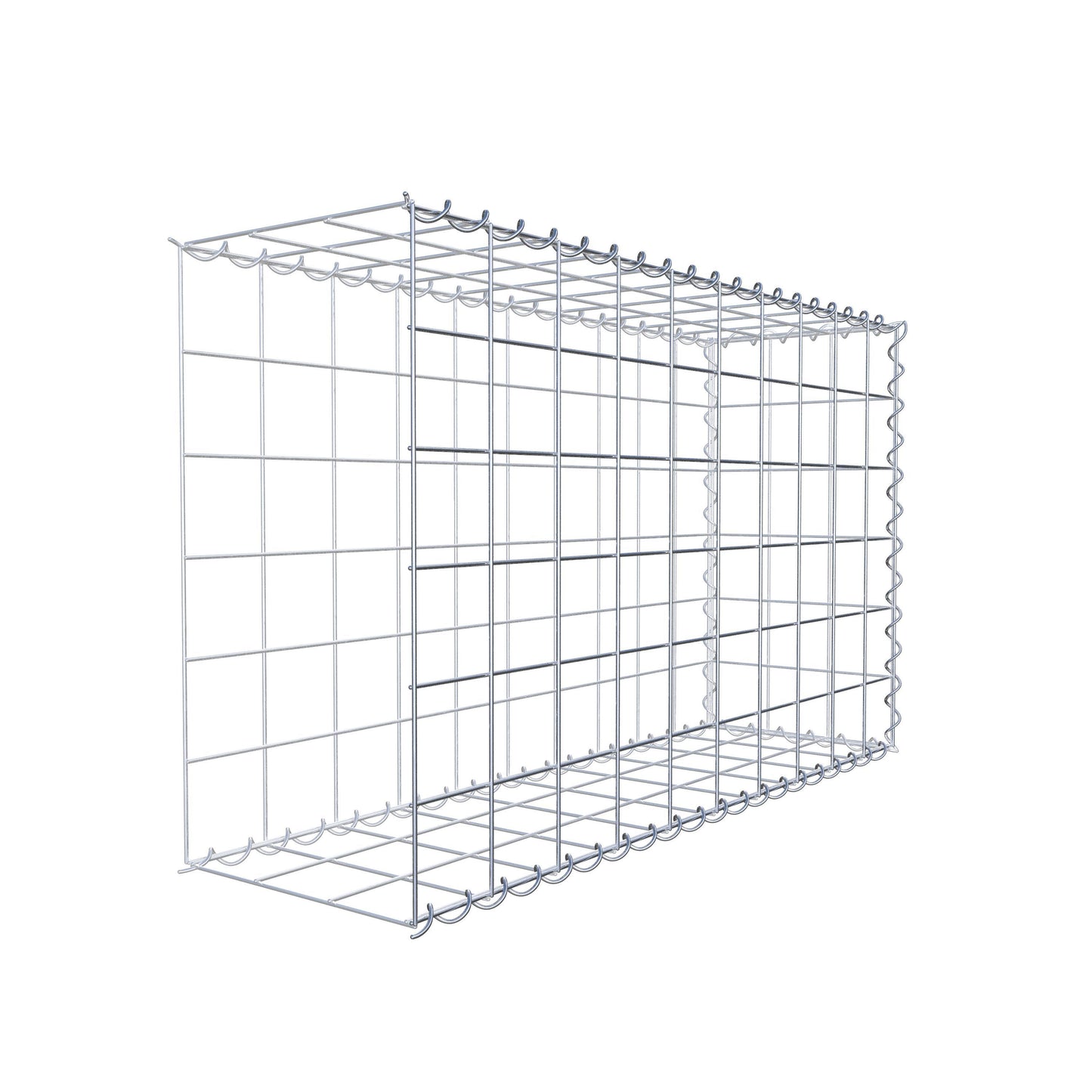 Grown-on gabion type 2 100 cm x 60 cm x 30 cm (L x H x D), mesh size 10 cm x 10 cm, spiral