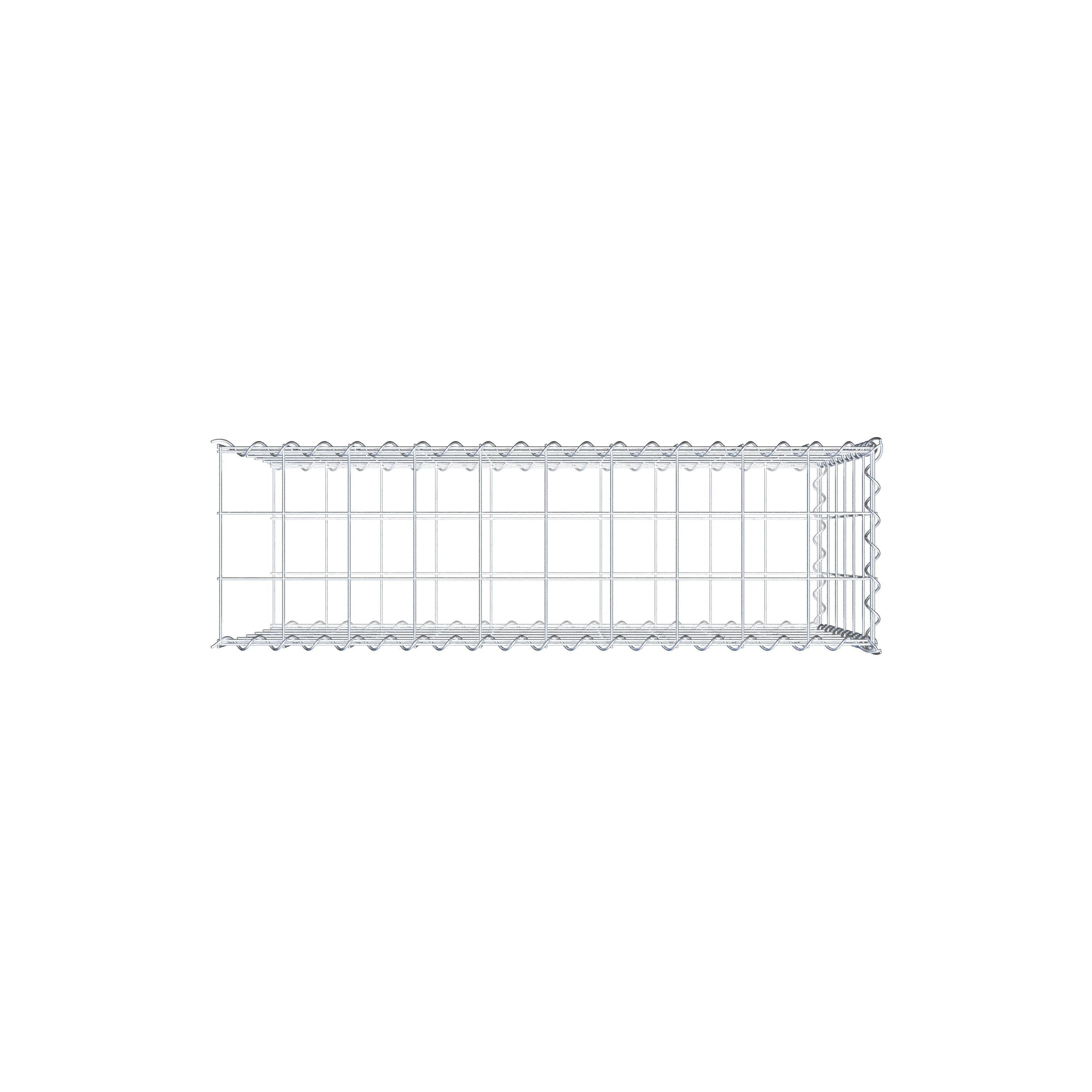 Gabião tipo 2 100 cm x 60 cm x 30 cm (C x A x P), malhagem 10 cm x 10 cm, espiral