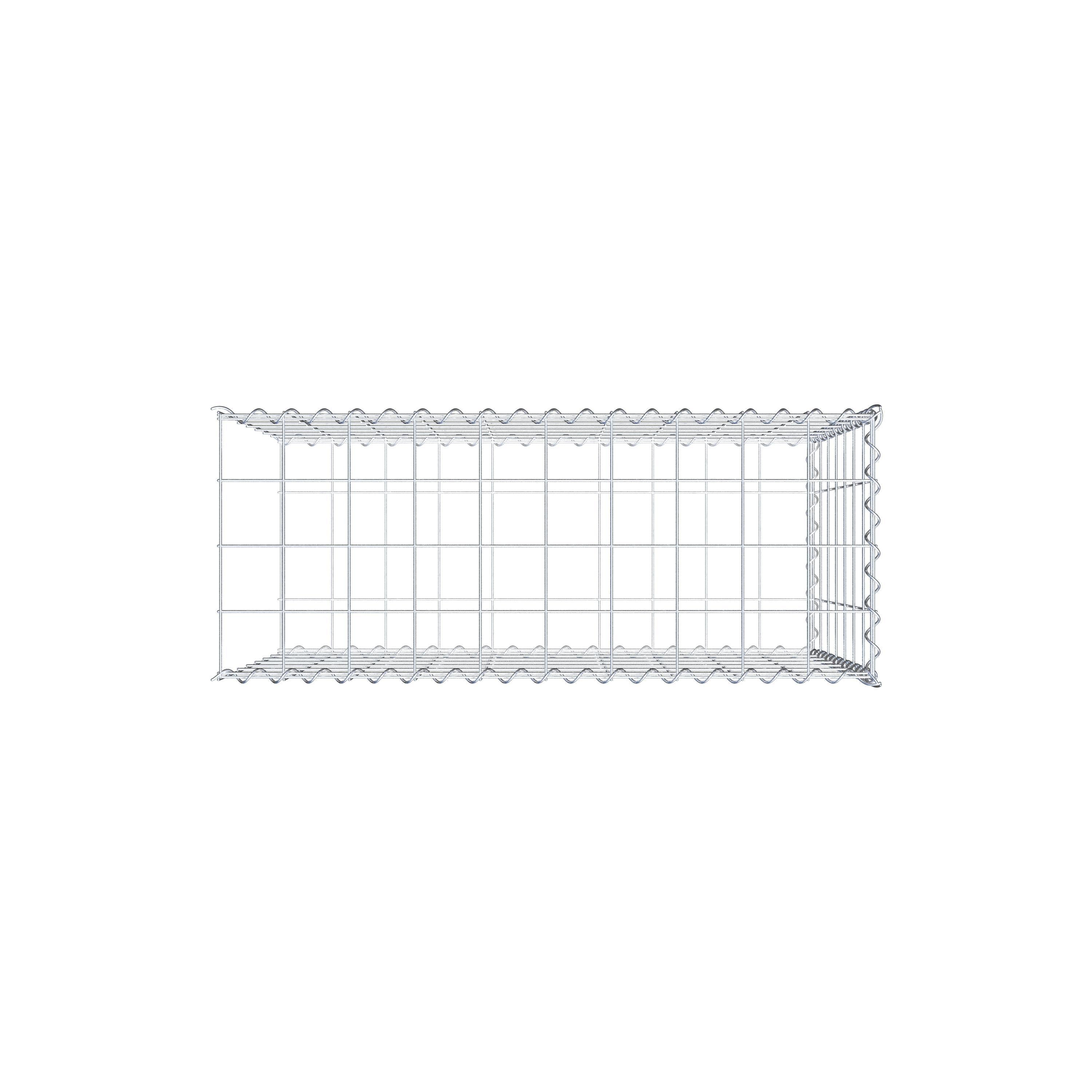 Add-on schanskorf type 2 100 cm x 70 cm x 40 cm (L x H x D), maaswijdte 10 cm x 10 cm, spiraal